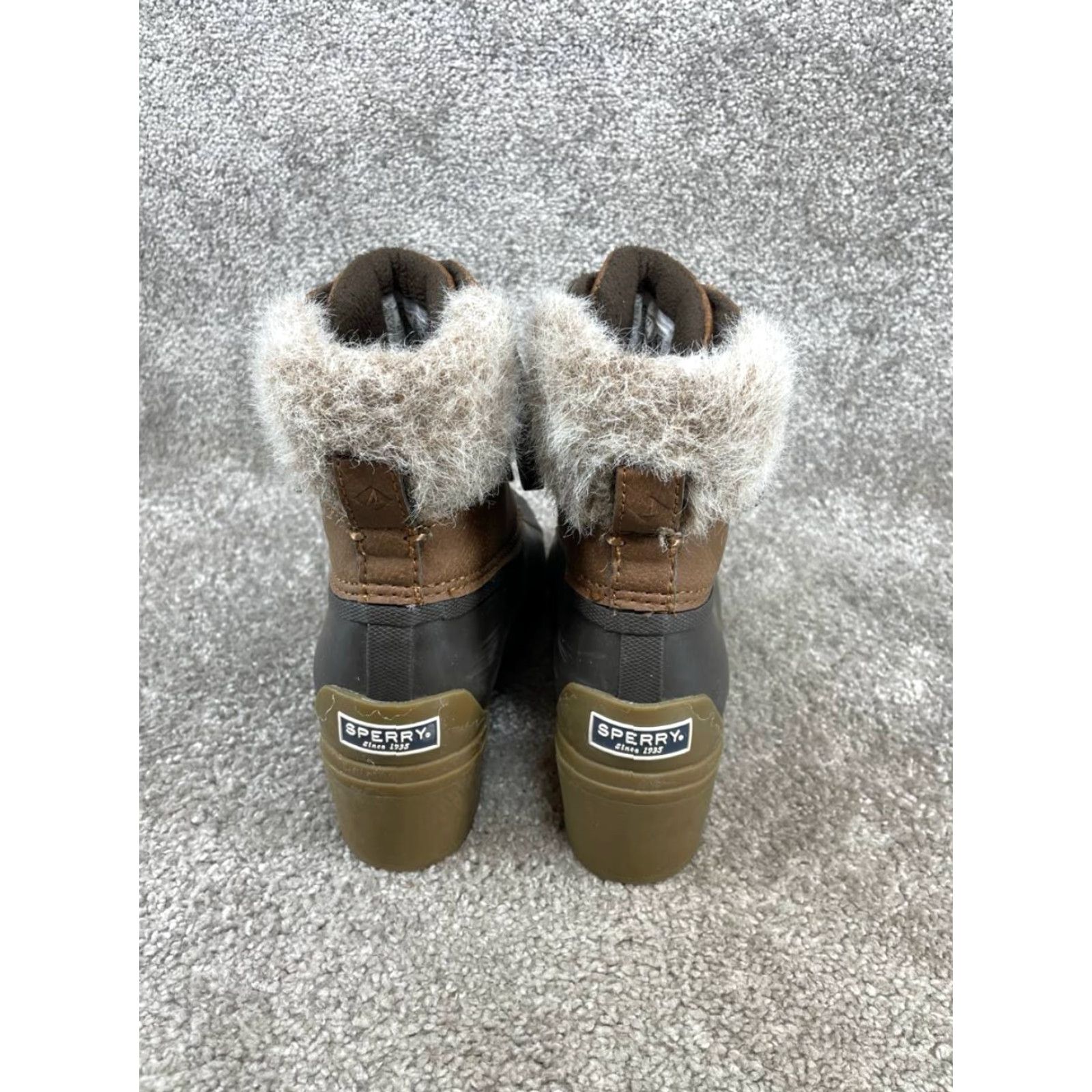 Sperry VINTAGE Sperry Women’s Duck Boots Size 8 Brown Leather Faux Fur Lined Casual Winter Fall Spring Summer Shoes Size US 8 / IT 38 - 6 Thumbnail
