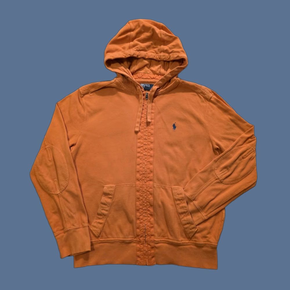 Polo Ralph Lauren VINTAGE Polo Ralph Lauren Full Zip Hoodie Orange Men's Large Shirt Size US L / EU 52-54 / 3 - 1 Thumbnail