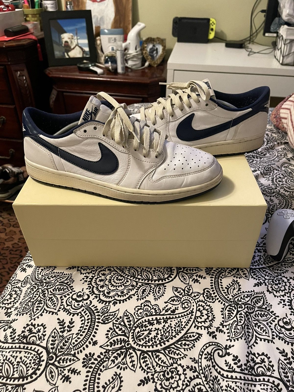 Jordan Brand × Nike Air Jordan 1 Low Metallic Blue (2015) Size US 11 / EU 44 - 7 Thumbnail