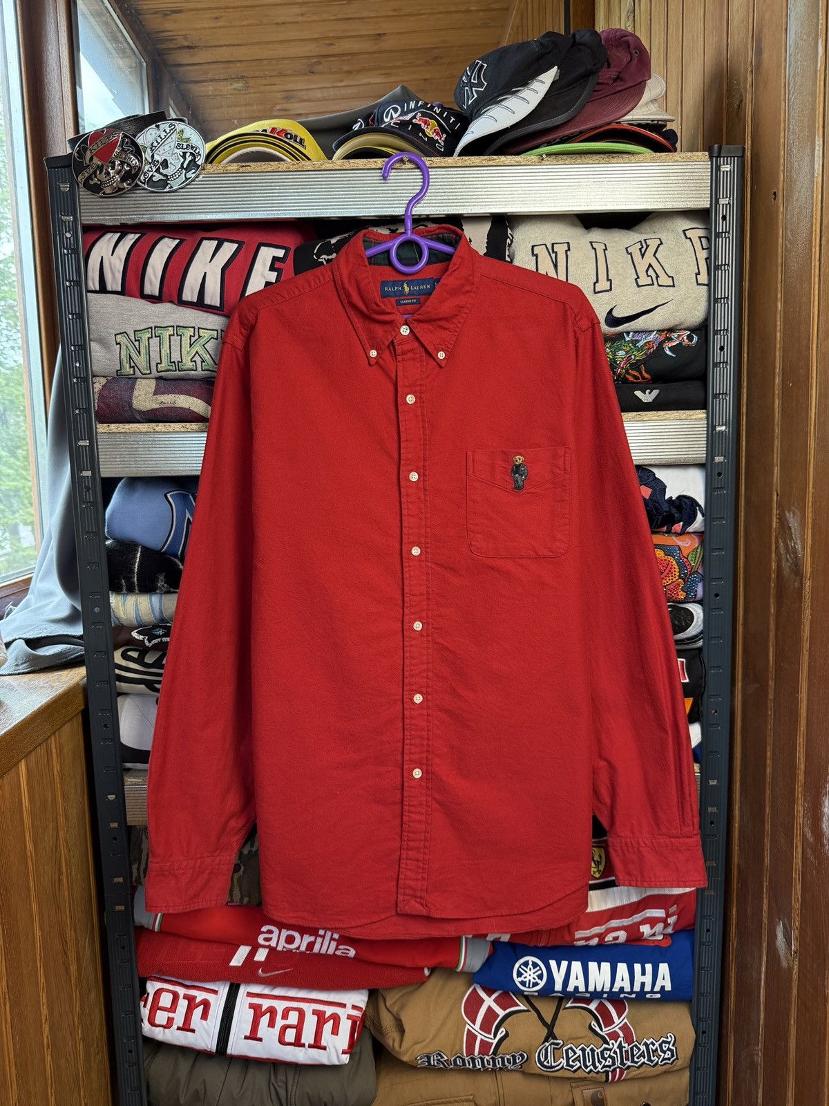 Polo Ralph Lauren Polo Bear Ralph Lauren shirt Corduroy Button Up Rare Vintage Size US L / EU 52-54 / 3 - 1 Thumbnail