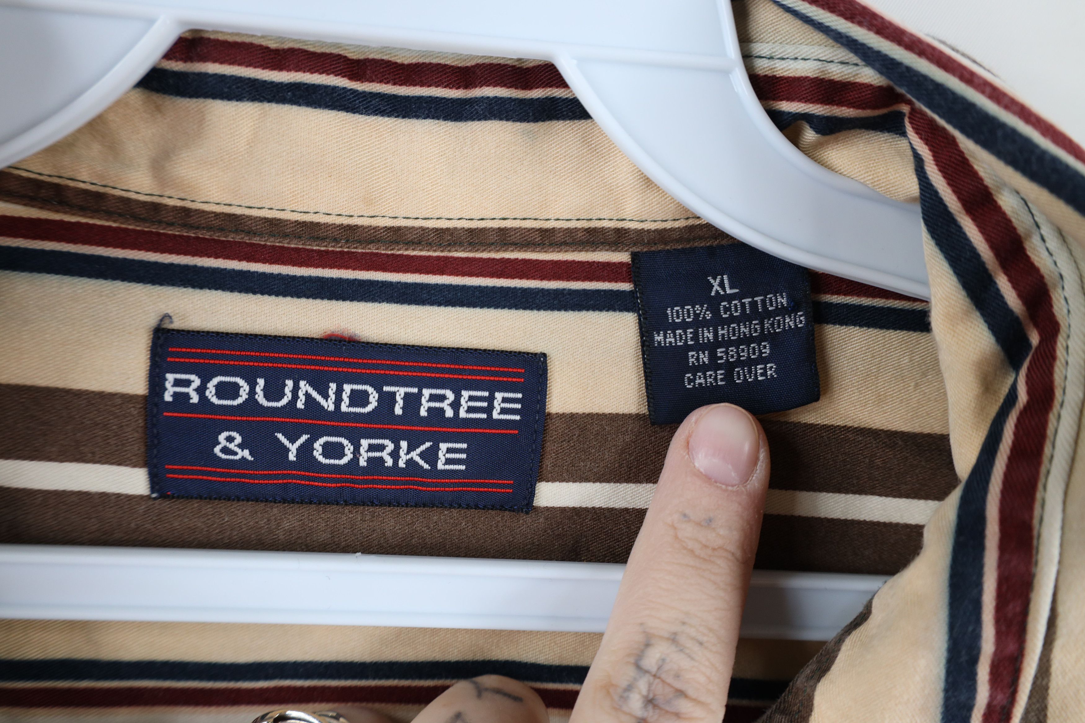 Vintage Vintage 90s Streetwear Striped Collared Button Down Shirt Size US XL / EU 56 / 4 - 8 Thumbnail