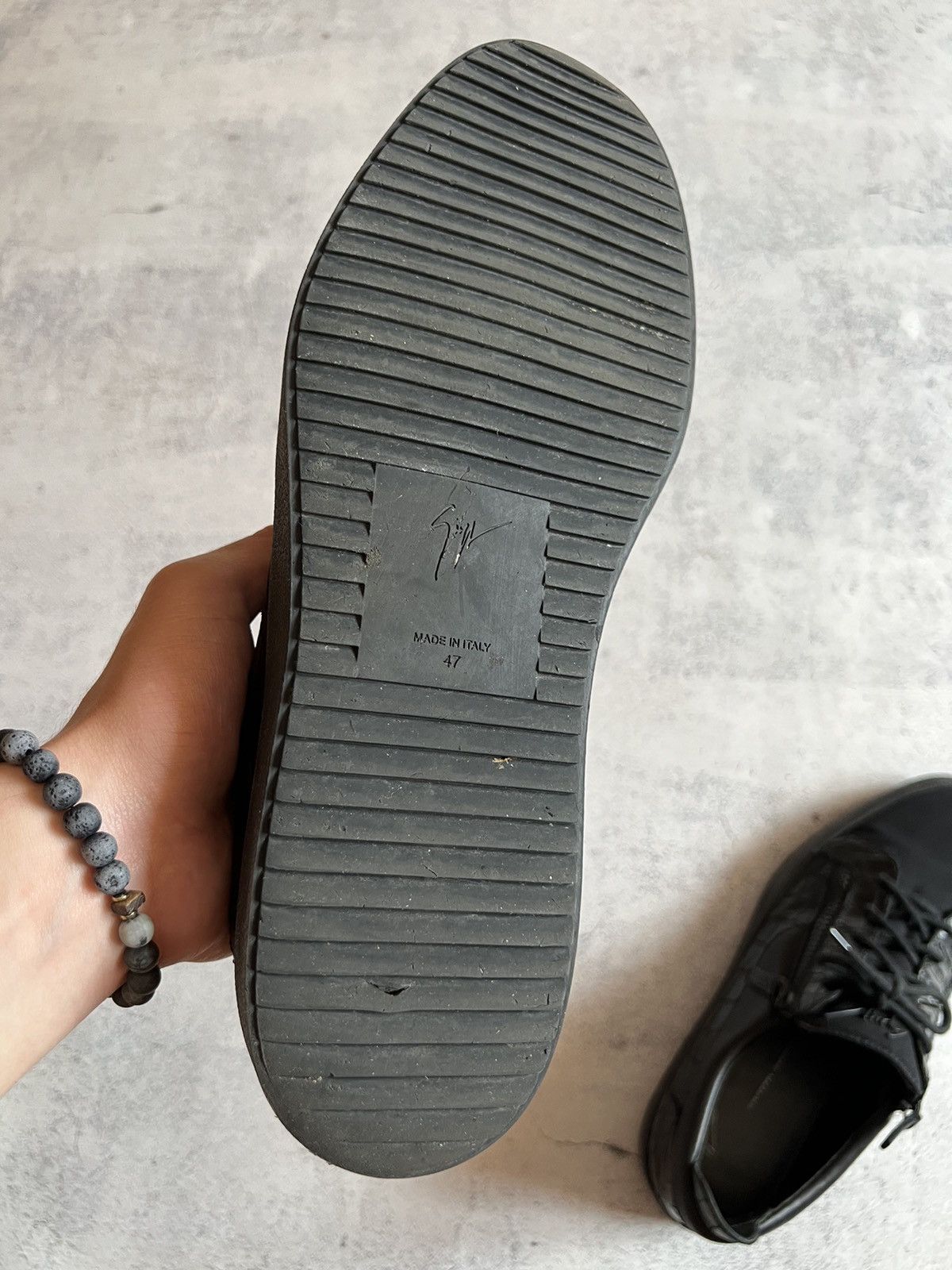 Giuseppe Zanotti × Vintage Giuseppe Zanotti Snake skin leather zip sneakers shoes Size US 13 / EU 46 - 9 Thumbnail