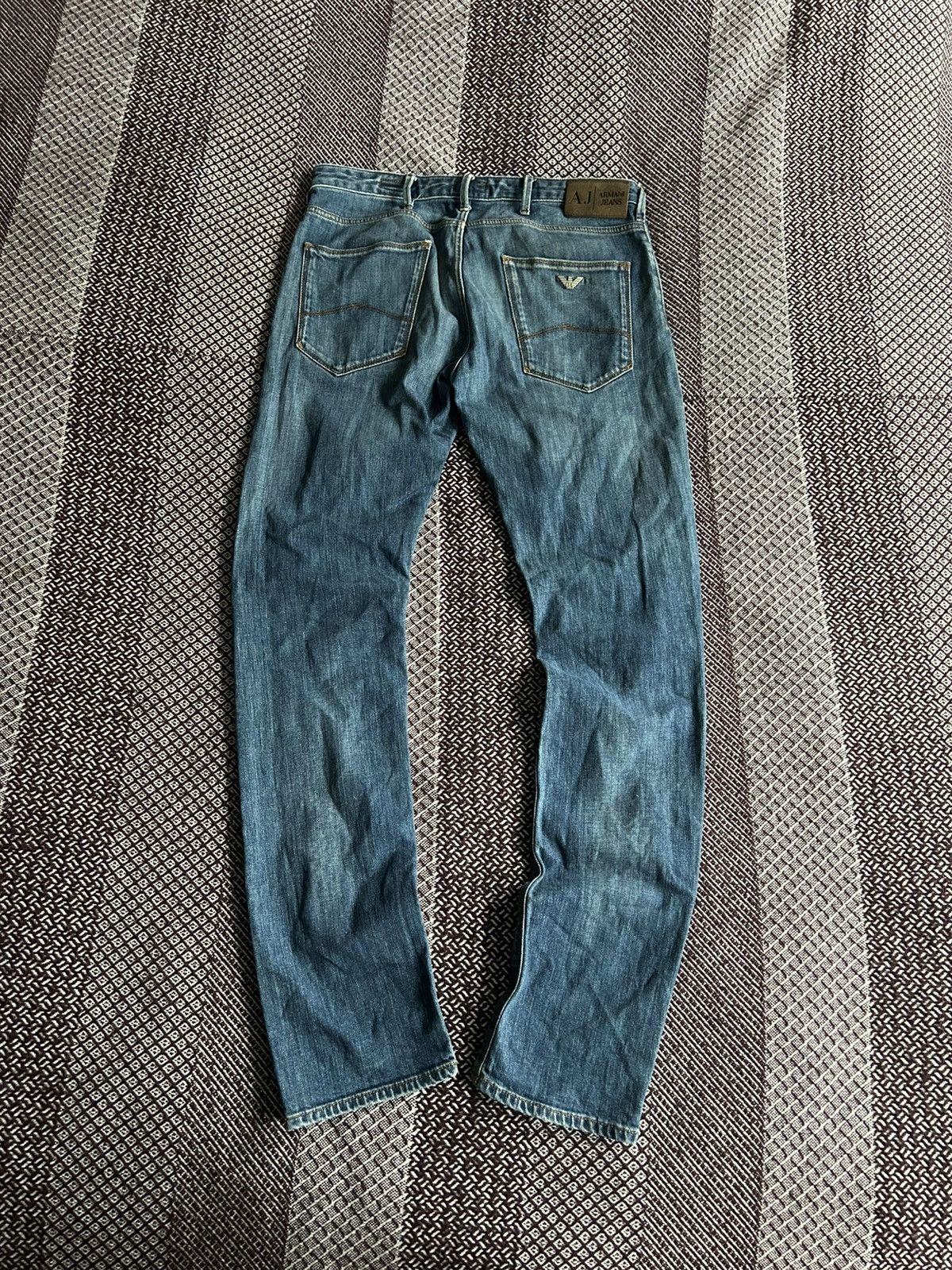 Armani Vintage Armani Jeans Denim Pants Solid Metal Logo Size 30 Size US 30 / EU 46 - 1 Thumbnail