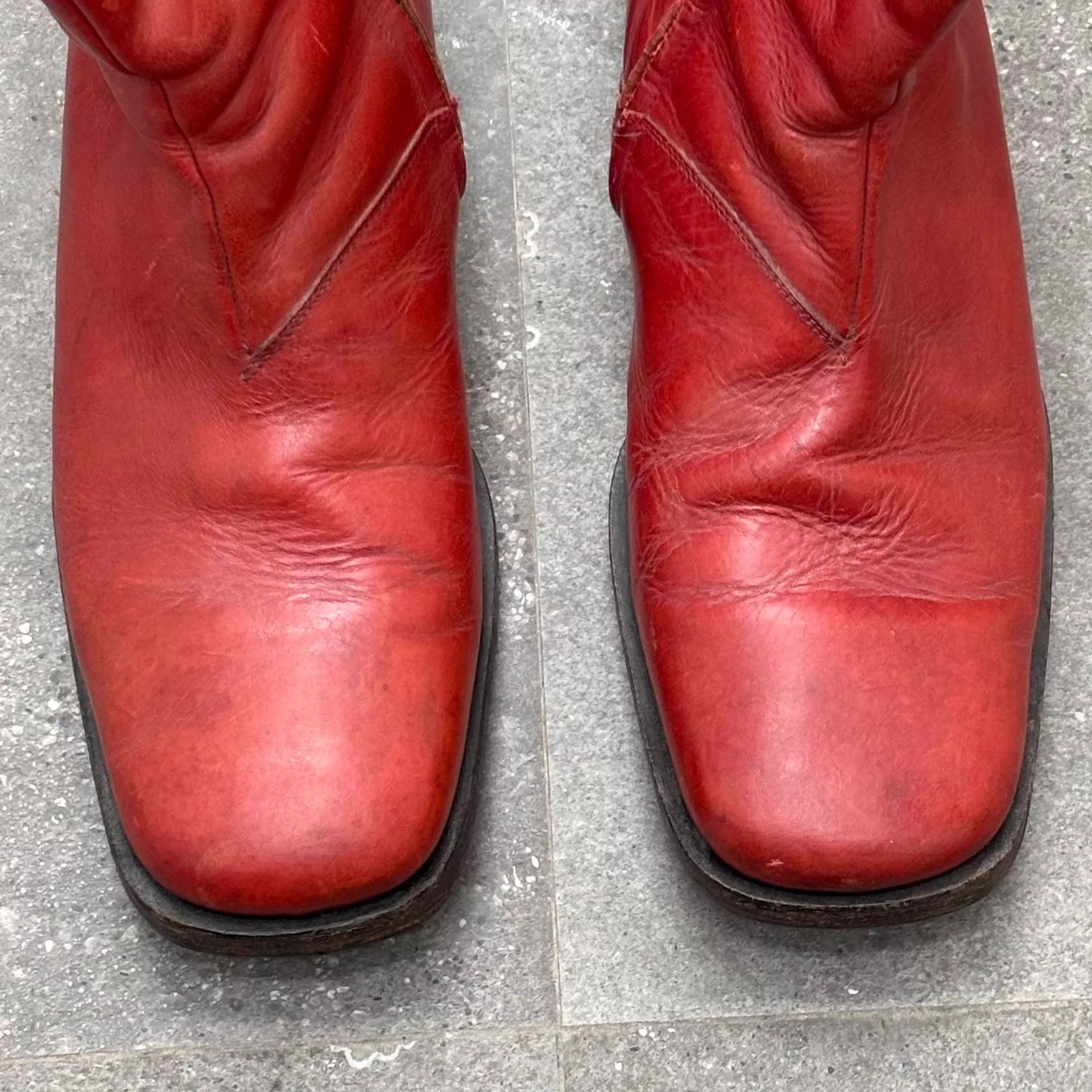 Maison Margiela MMM Artisanal Blood Red SquareToe Boot 43 S/S02 Size US 10 / EU 43 - 4 Thumbnail