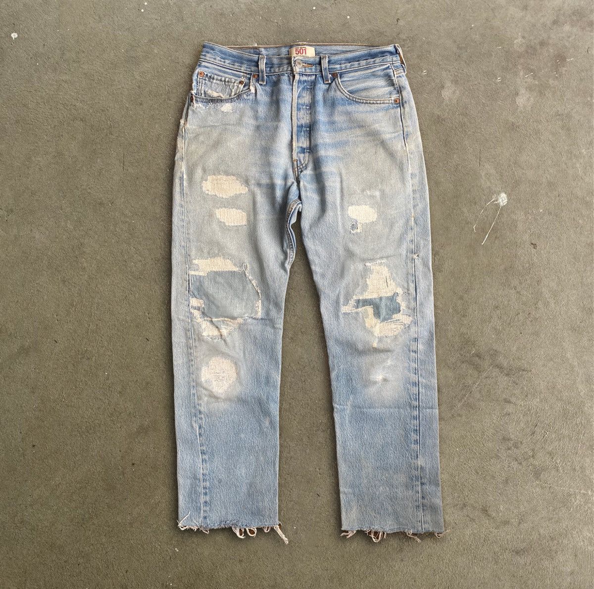 Vintage Repaired and Distressed Levi’s 501