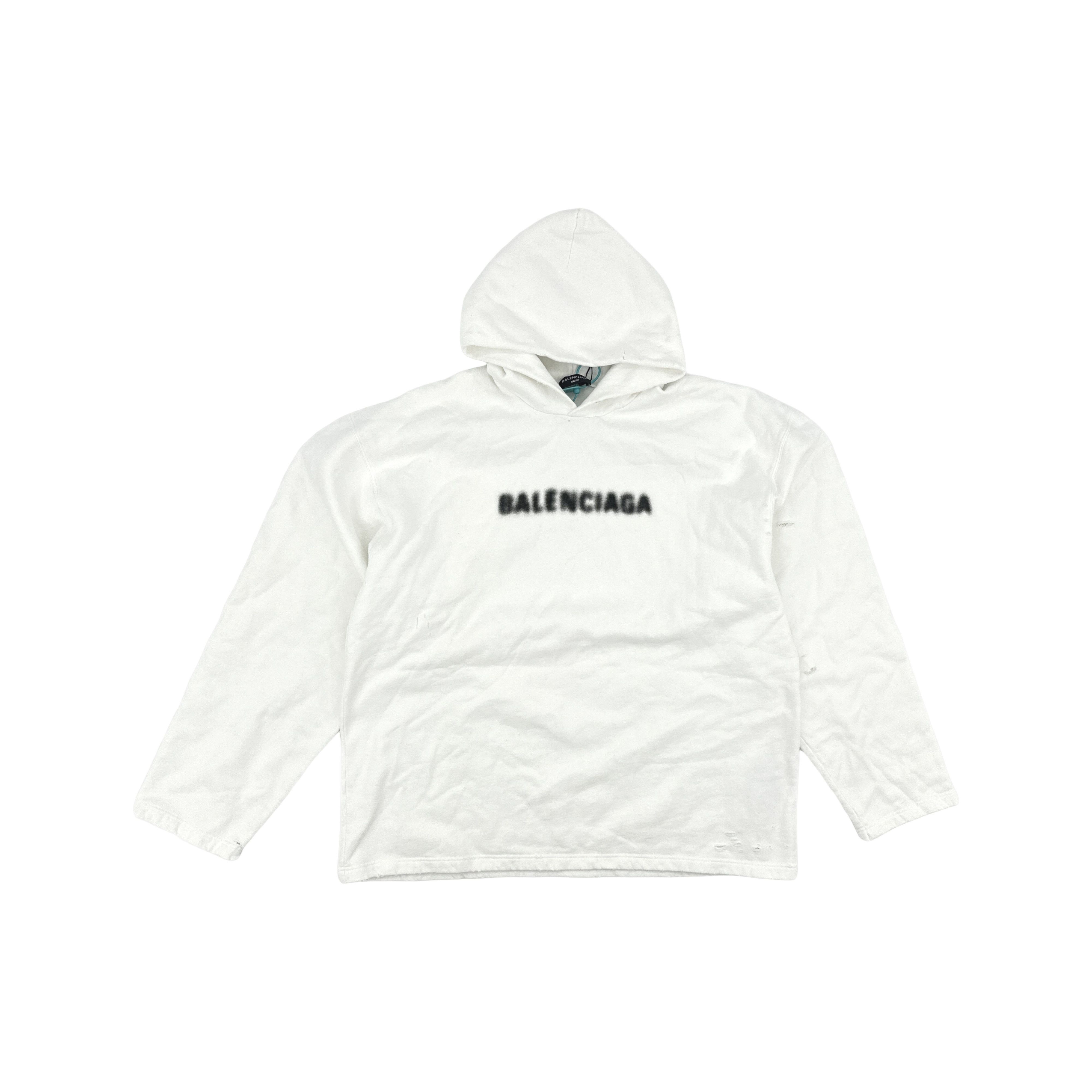 Balenciaga Balenciaga Blurred Logo Hoodie L Size US L / EU 52-54 / 3 - 1 Thumbnail