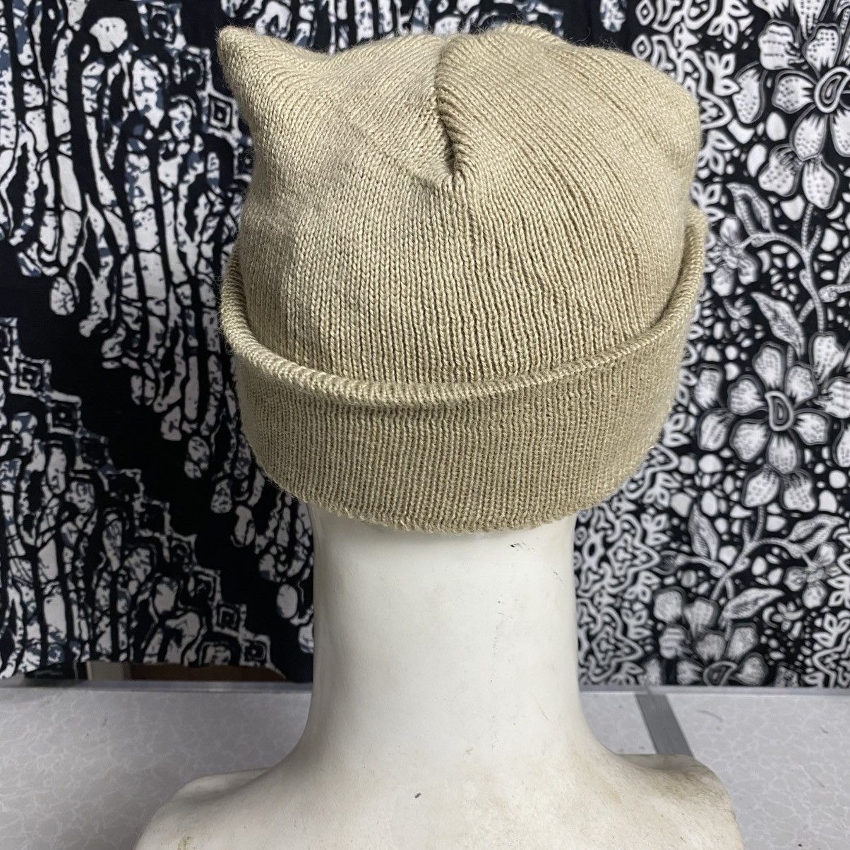 Designer × Other 2000s y2k beige pure wool beanie hats japanese brand Size ONE SIZE - 2 Thumbnail