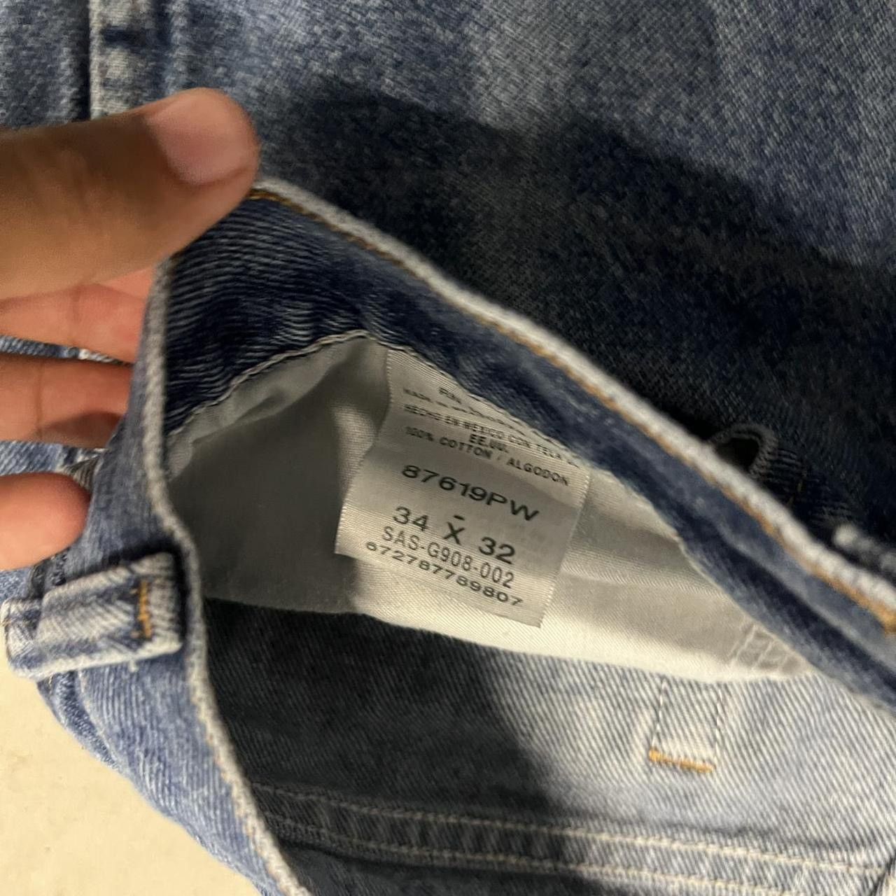 Other Vintage Y2K/2000s Casual Fit Medium Wash Denim Jeans! Size US 34 / EU 50 - 6 Thumbnail
