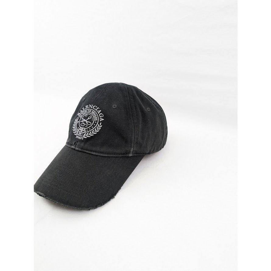 Balenciaga o1rshd1 Size: S / Embroidered Scissors Hat / Cap in Black Size ONE SIZE - 4 Thumbnail