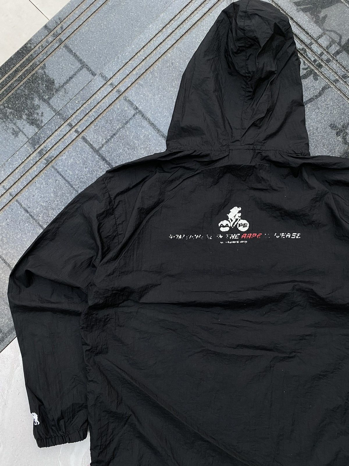 Aape AAPE RARE MULTI BACK LOGO NYLON RETRO OVERSIZED JACKET Size US L / EU 52-54 / 3 - 7 Thumbnail