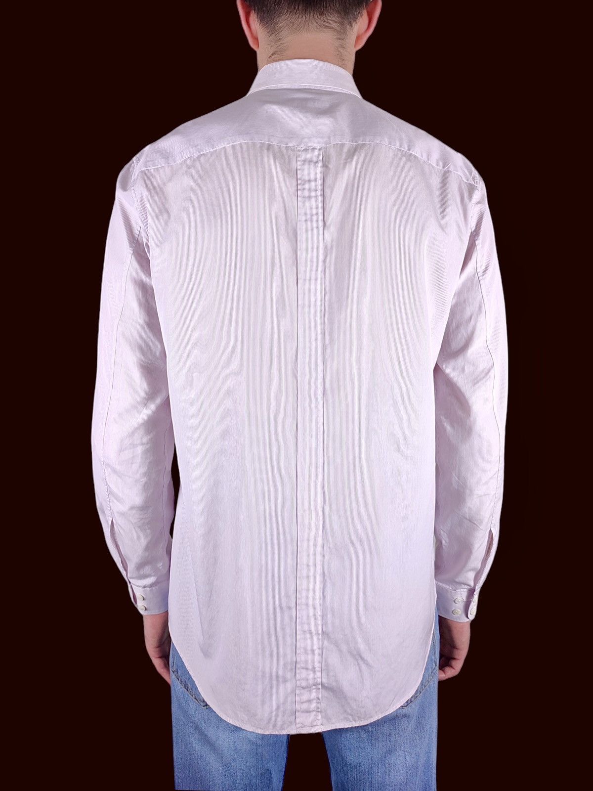 Helmut Lang S/S 2001 Helmut Lang Striped Long Sleeve Shirt Size US XL / EU 56 / 4 - 4 Thumbnail