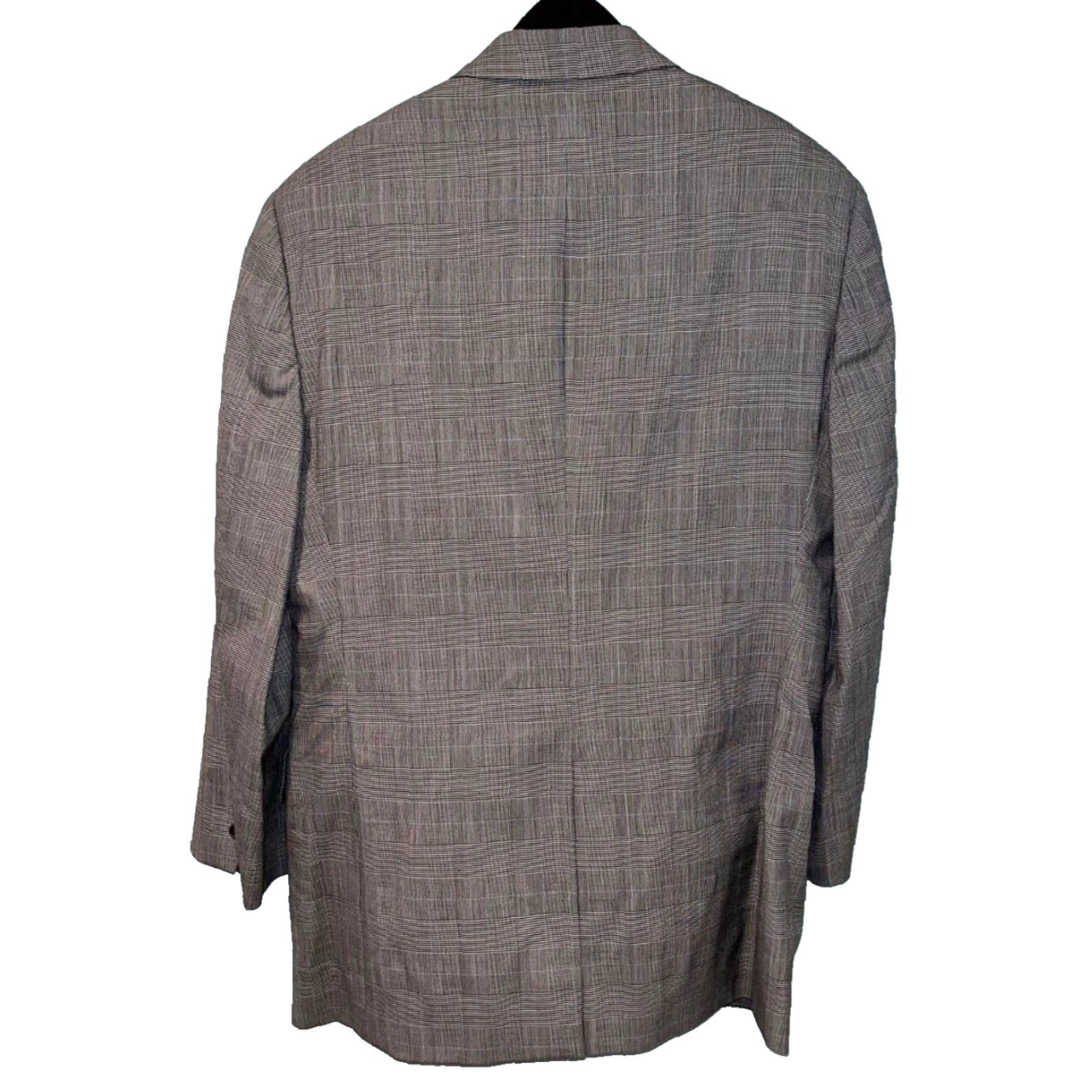 Brooks Brothers Brooks Brothers Blazer / Sport Coat Gray Blue Plaid Wool 40R Mens Italy Regular Notch Two-Button Front Jacket Coat Size 40R - 4 Thumbnail