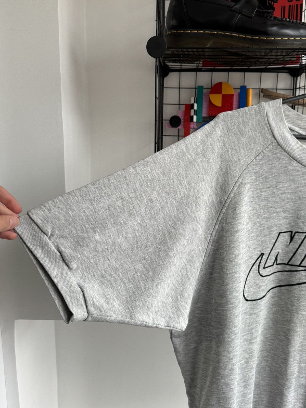 Nike Vintage 80s Nike Big Logo Short Sleeve Sweatshirt Size US L / EU 52-54 / 3 - 3 Thumbnail
