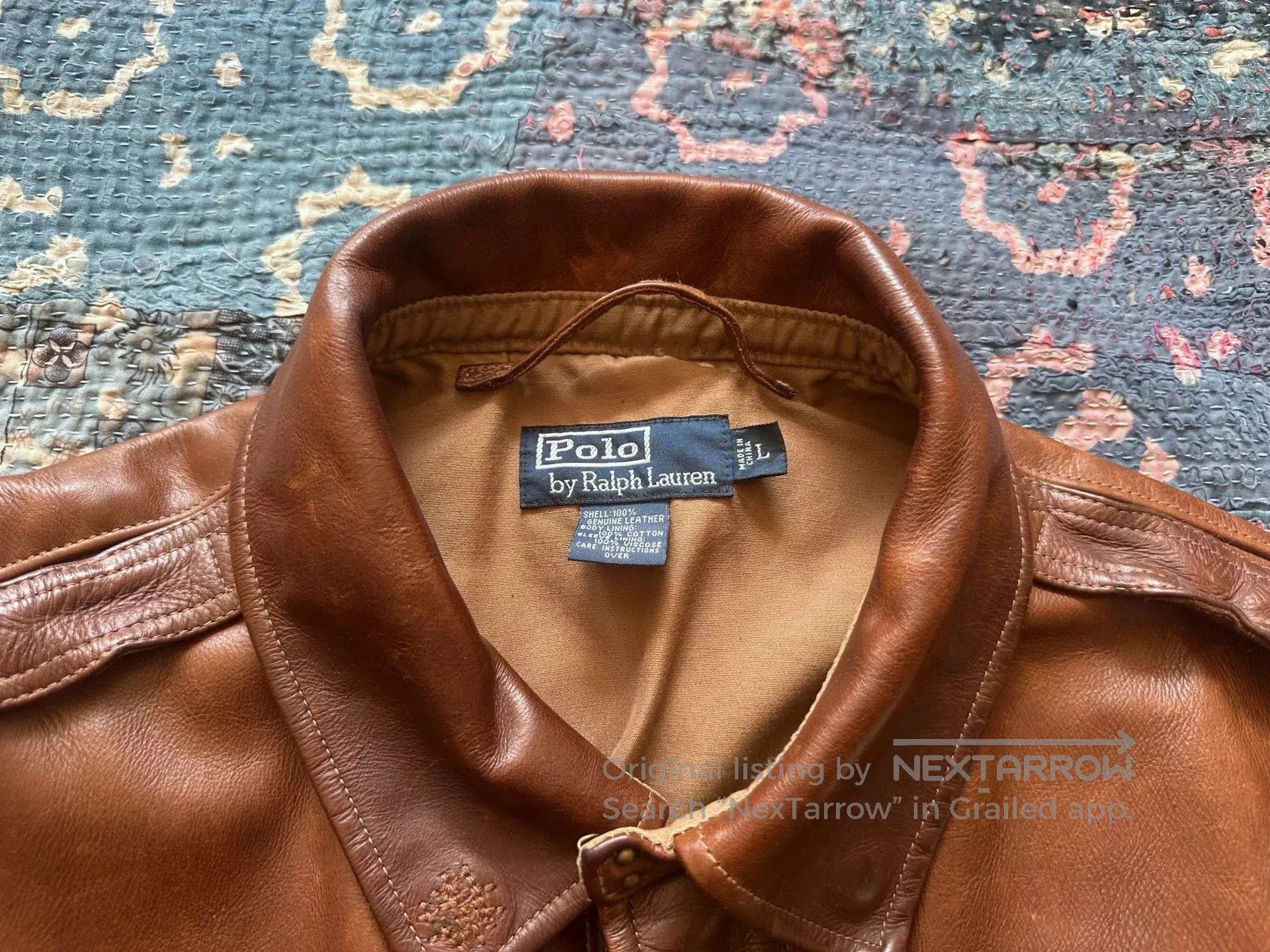 Polo Ralph Lauren Polo Ralph Lauren A2 Leather Jacket. Size US L / EU 52-54 / 3 - 3 Thumbnail