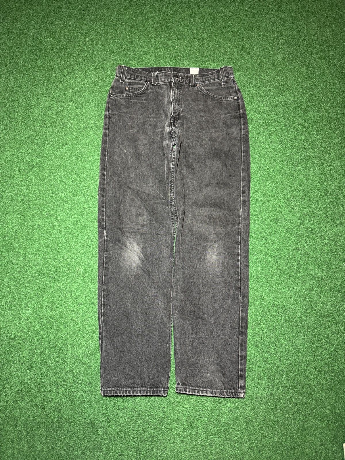 Levi's Vintage Clothing Levis 550 Black 34x30 Orange Tab Relaxed Wide Leg 90s Jeans Size US 34 / EU 50 - 3 Thumbnail