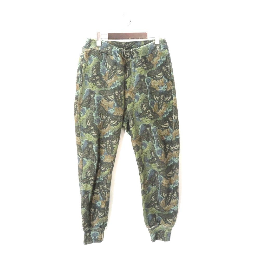 image of Undercover Sweat Pants Camo Pattern Cotton Green, Men's (Size 27)