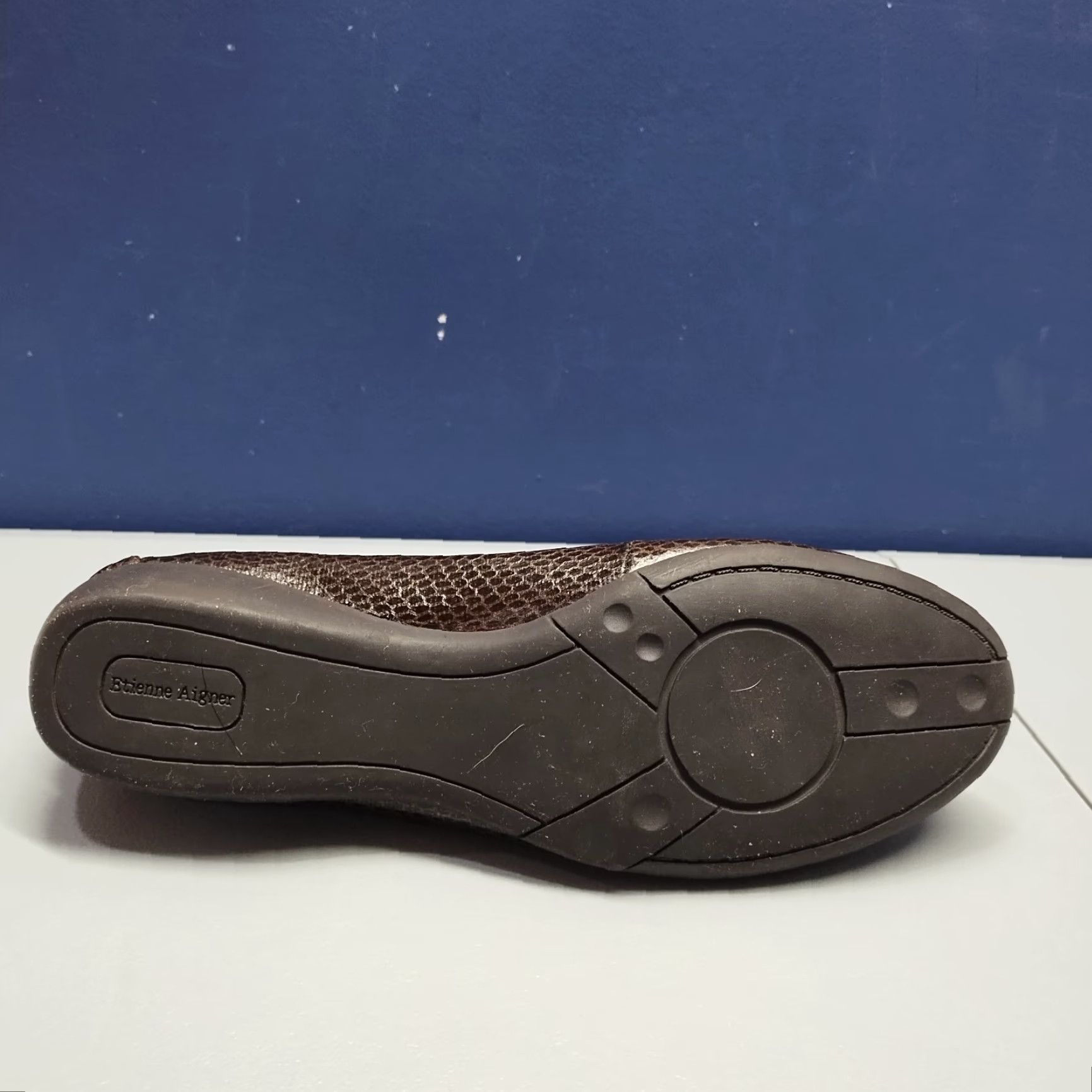 Etienne Aigner Etienne Aigner Ester Flats Womens Size 9M Brown Snake Leather Comfort 92694-7 Size US 9 / IT 39 - 7 Thumbnail