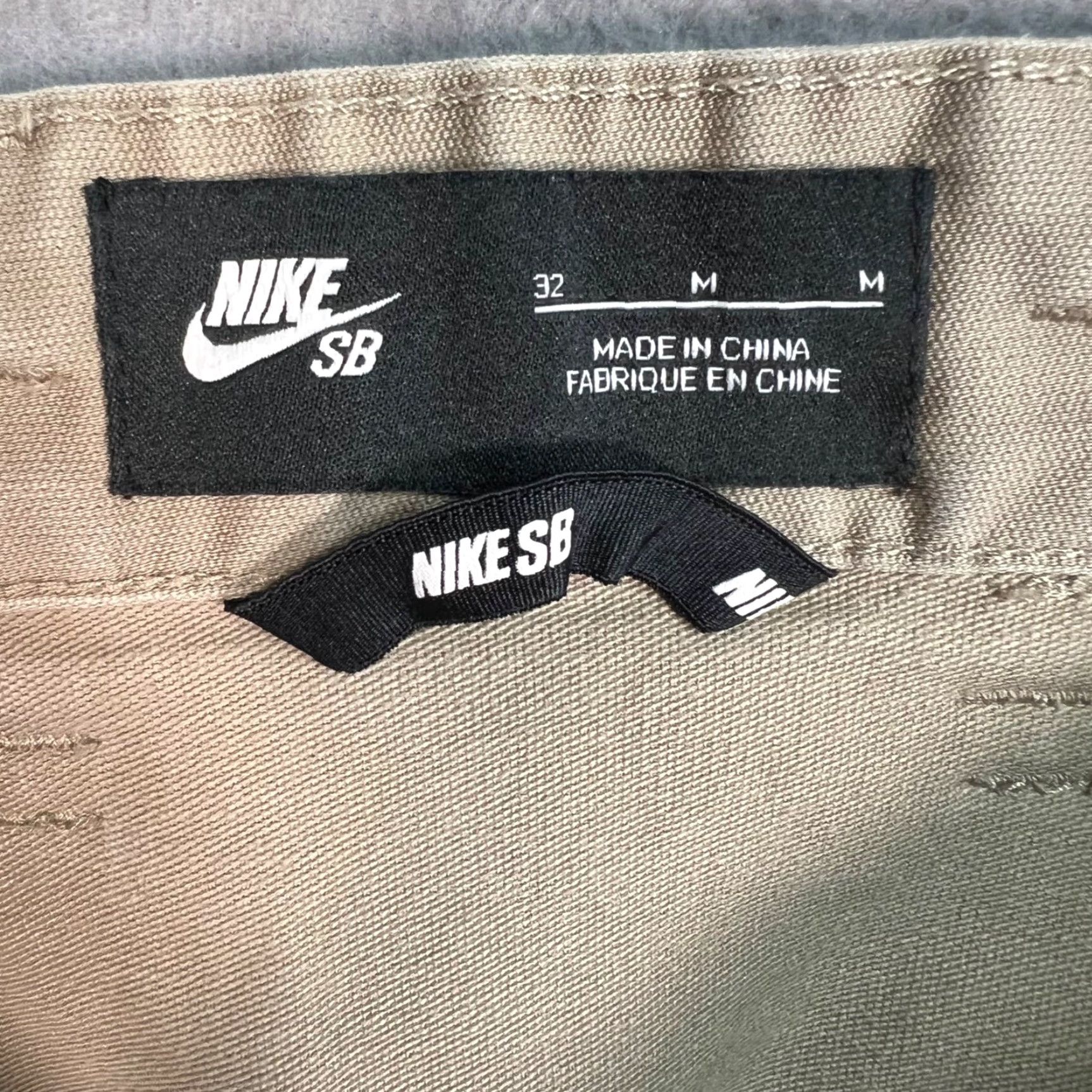 Nike Nike SB Mens Pants Crop Slim Fit Cotton Blend Khaki 32 Inseam 26 Tapered Cropped Stretch Logo Size US 32 / EU 48 - 3 Thumbnail
