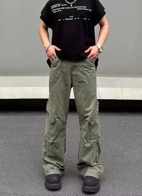 VIBE Multi Pockets Army Green Cargo Pant Size US 32 / EU 48 - 3 Thumbnail