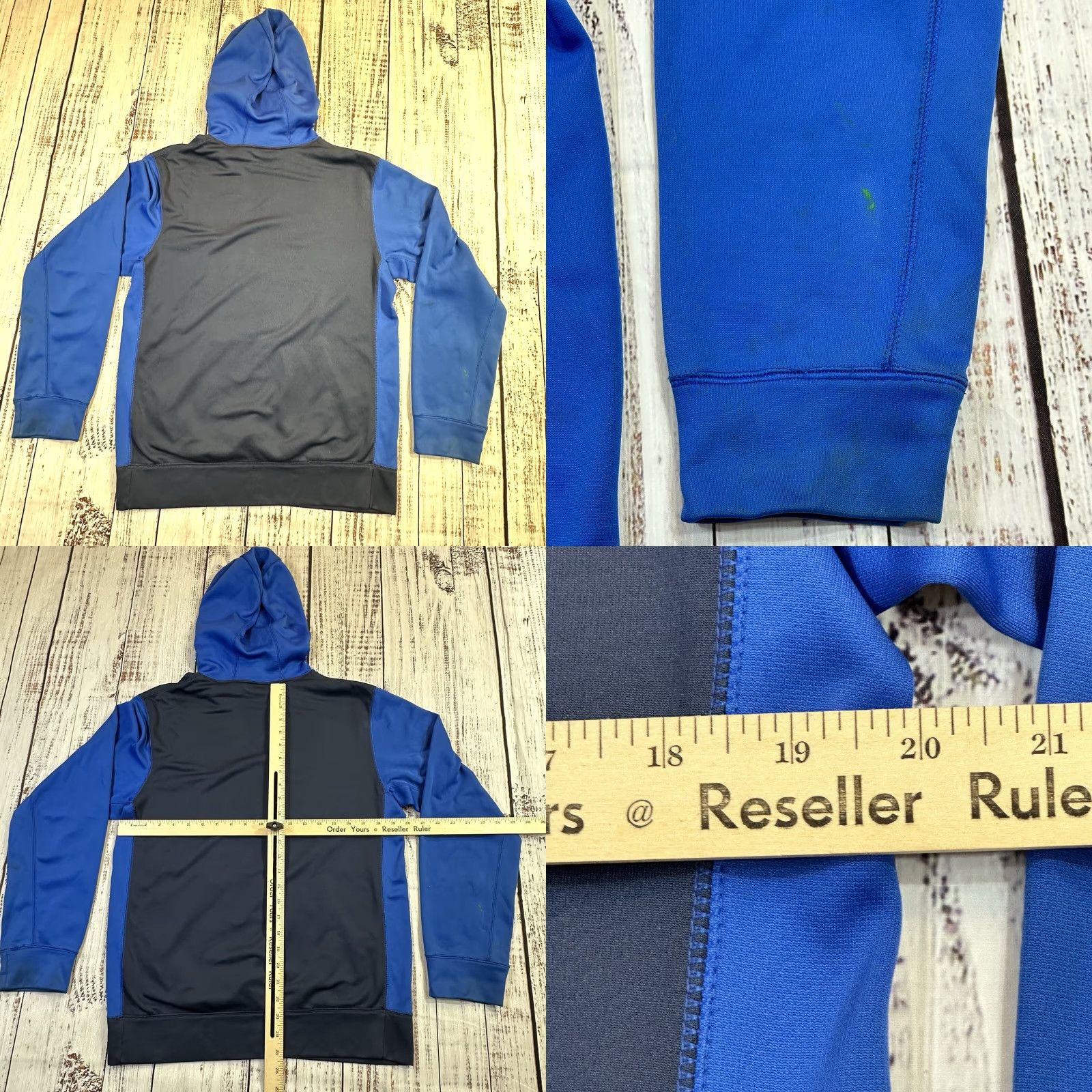 Nike Nike Therma-Fit Two-Tone Blue Color Blocked Logo Swoosh Men's Small Hoodie Size US S / EU 44-46 / 1 - 8 Thumbnail