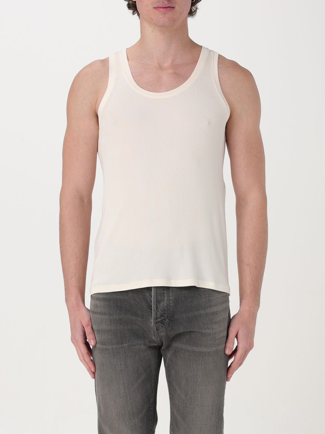 image of Tom Ford Tank Top Men Ivory (Size Medium)