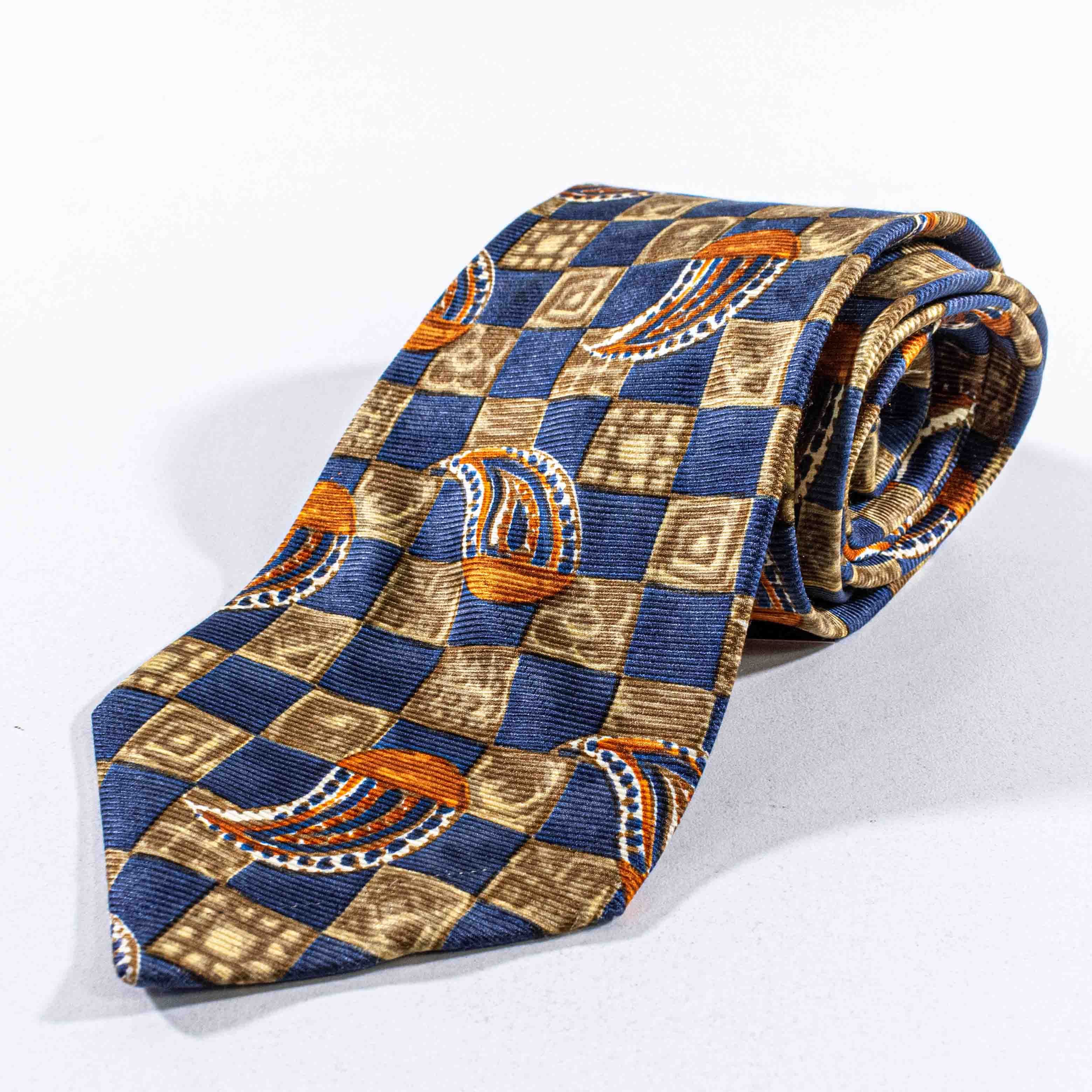 Canali VTG Canali Silk Paisley Squares Tie Made In Italy 90s Luxury Size ONE SIZE - 1 Thumbnail