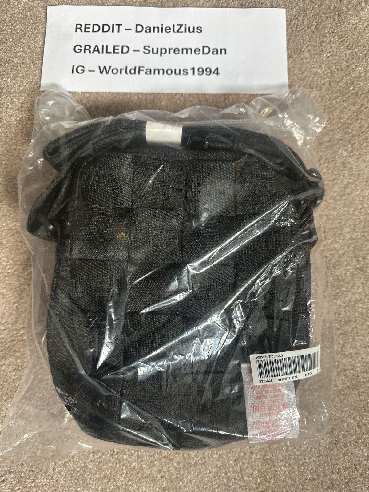 Supreme Supreme Woven Shoulder Bag 'Black' Size ONE SIZE - 3 Thumbnail