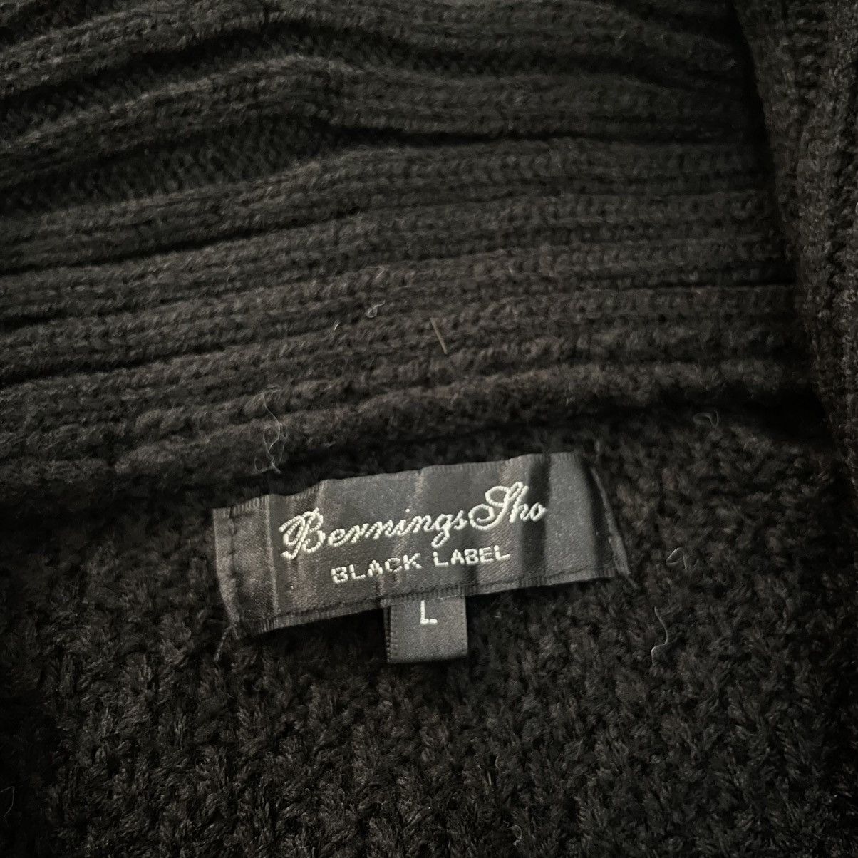 Japanese Brand Berning Sho Black Label Cable Knitted Sweater Cardigan Size US L / EU 52-54 / 3 - 4 Thumbnail