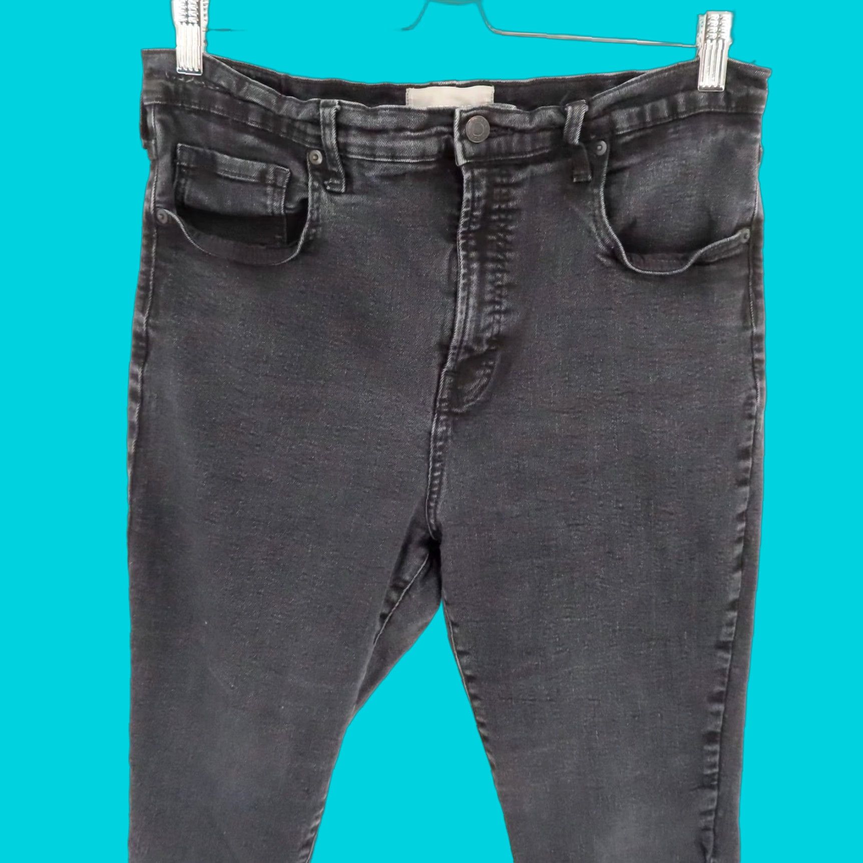 Everlane Everlane Jeans Denim 5-Pocket Ankle Women Black Dark Gray Wash Cotton Blend Pockets 33 Size Regular Vintage No Size 24" / US 00 / IT 34 - 1 Thumbnail