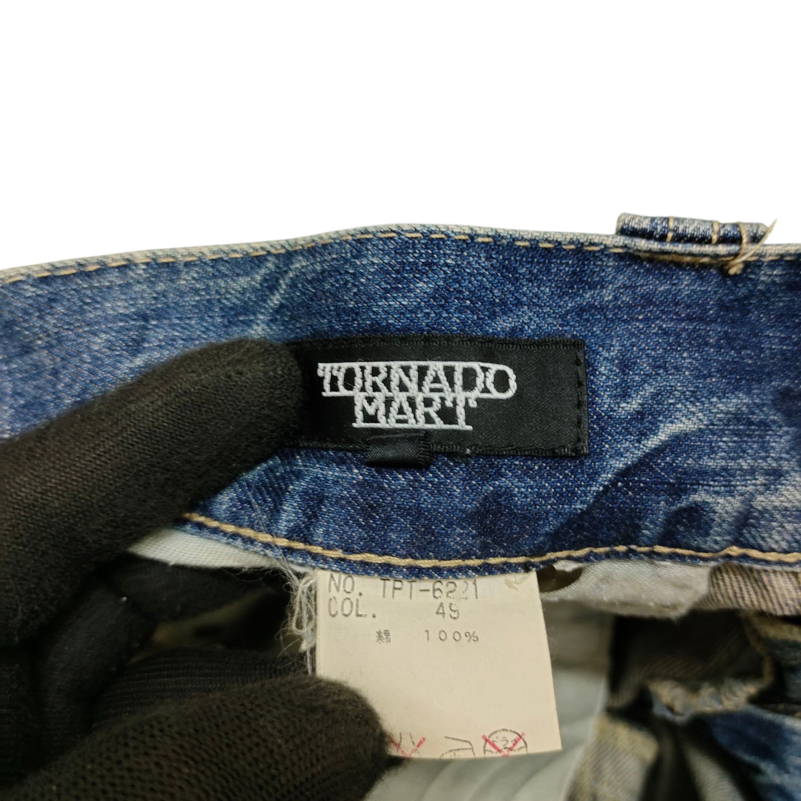 Tornado Mart Flare Jeans Tornado Mart Studded Embroider Distress Bootcut Size US 33 - 12 Thumbnail