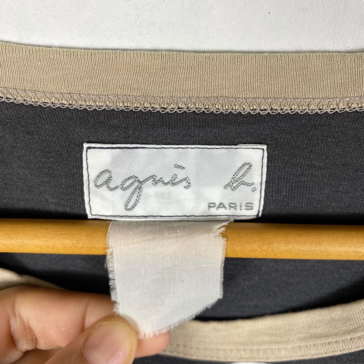 agnes b. Vintage 90's AGNES B. Paris Women Longsleeve Tops Tee Shirt Size L / US 10 / IT 46 - 4 Thumbnail