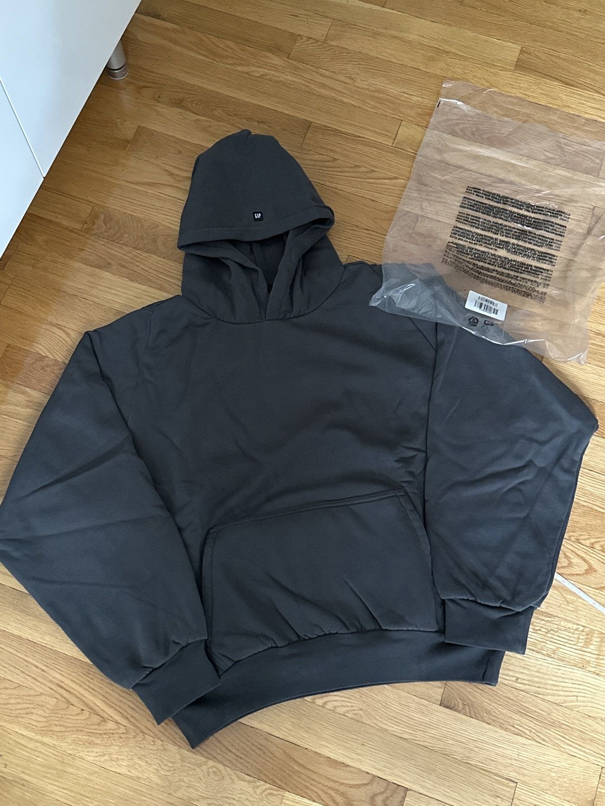 Balenciaga Yeezy Gap Logo Shrunken Black Hoodie Grailed