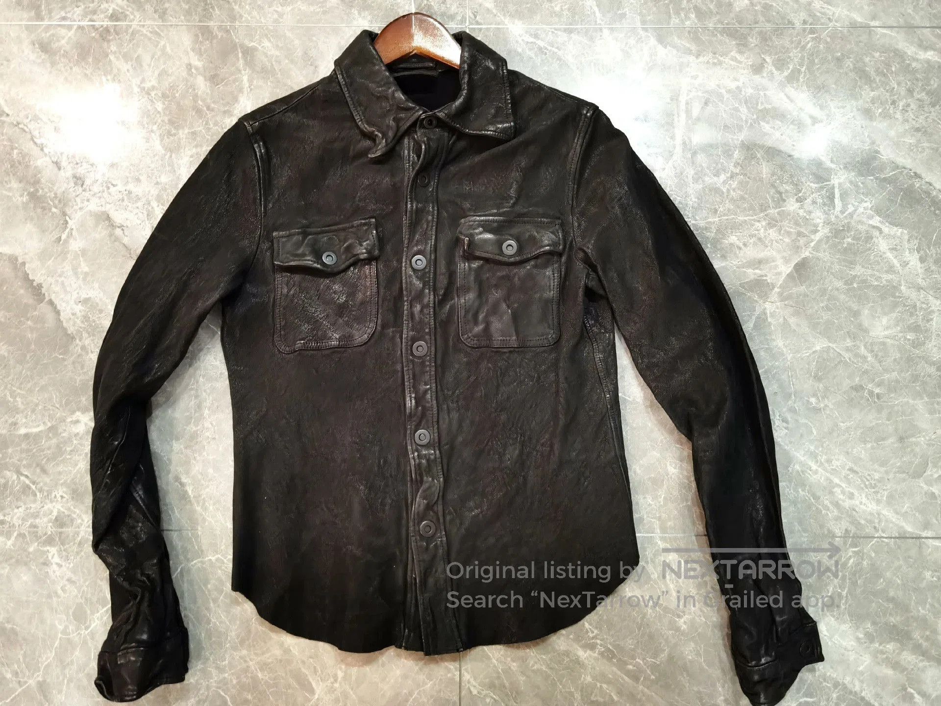 Santacroce Santacroce Washed Vintage Wild Cowhide Leather Jacket. Size US M / EU 48-50 / 2 - 1 Thumbnail