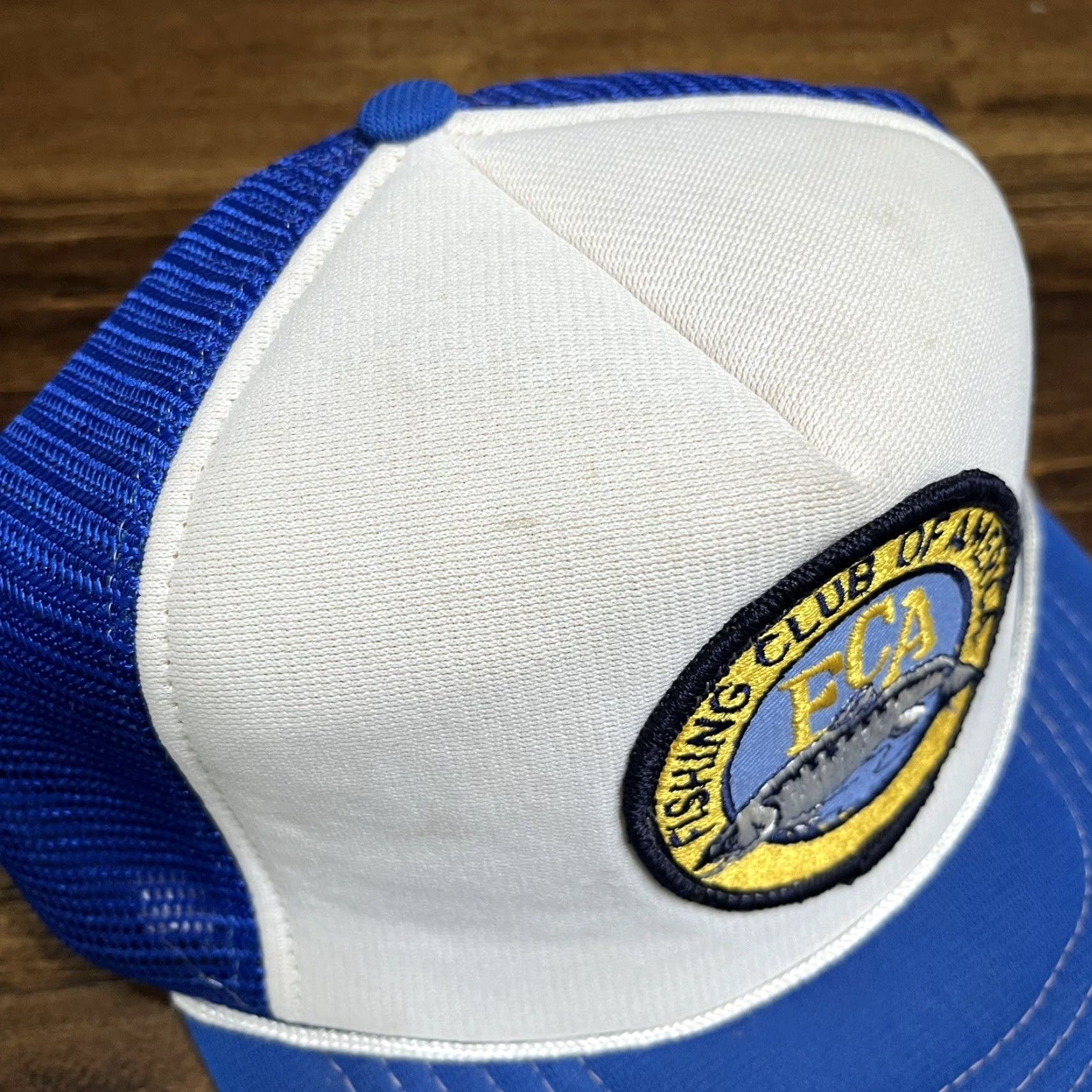 Vintage VINTAGE Fishing Club Of America Hat Cap Snap Back Rope Trucker FCA Salmon Size ONE SIZE - 7 Thumbnail