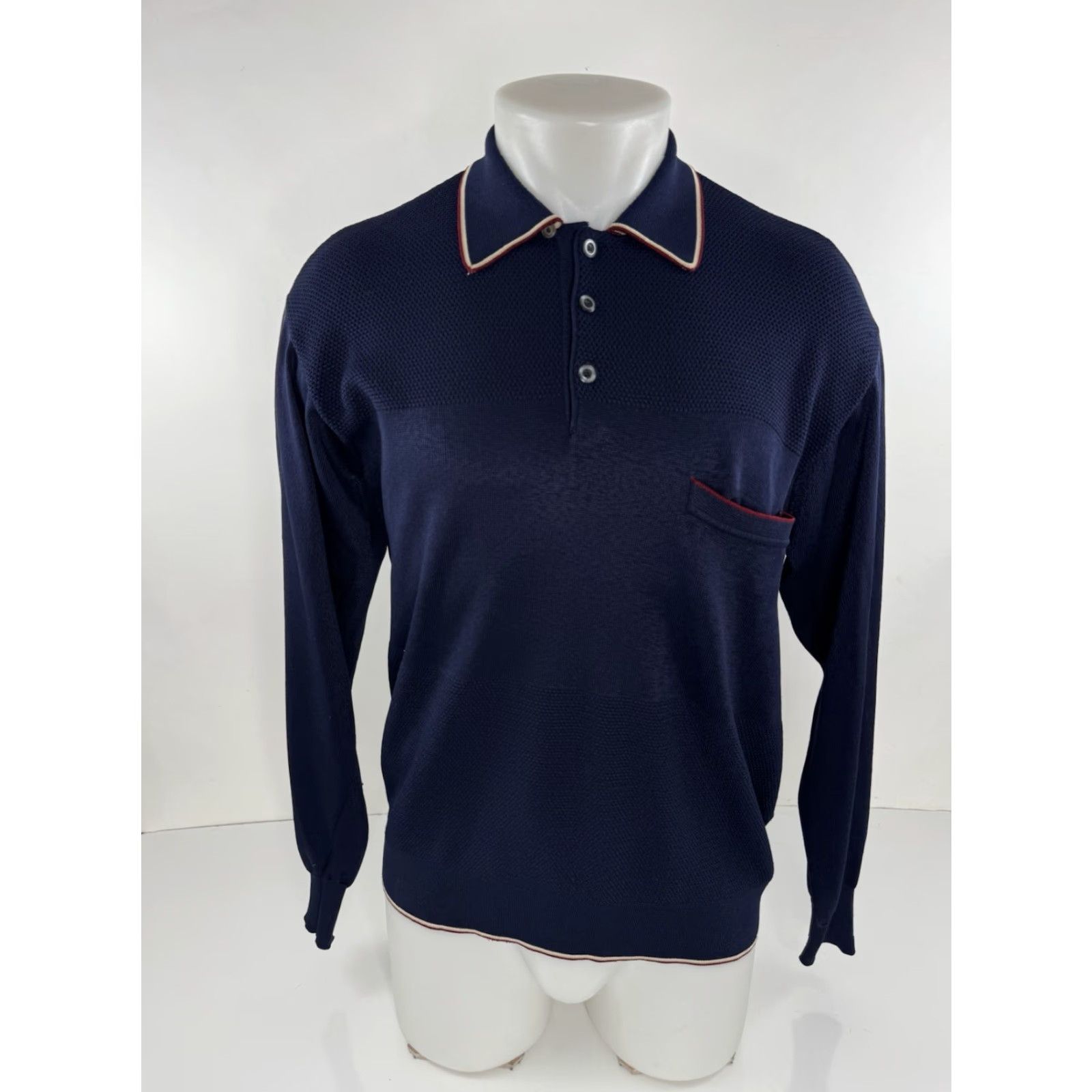 Vintage BAN LON STYLE / MADE IN ITALY - Mens M Vintage Sweater Shirt Blue Pullover Unbranded EXCELLENT S Size M Mens Size US M / EU 48-50 / 2 - 2 Thumbnail