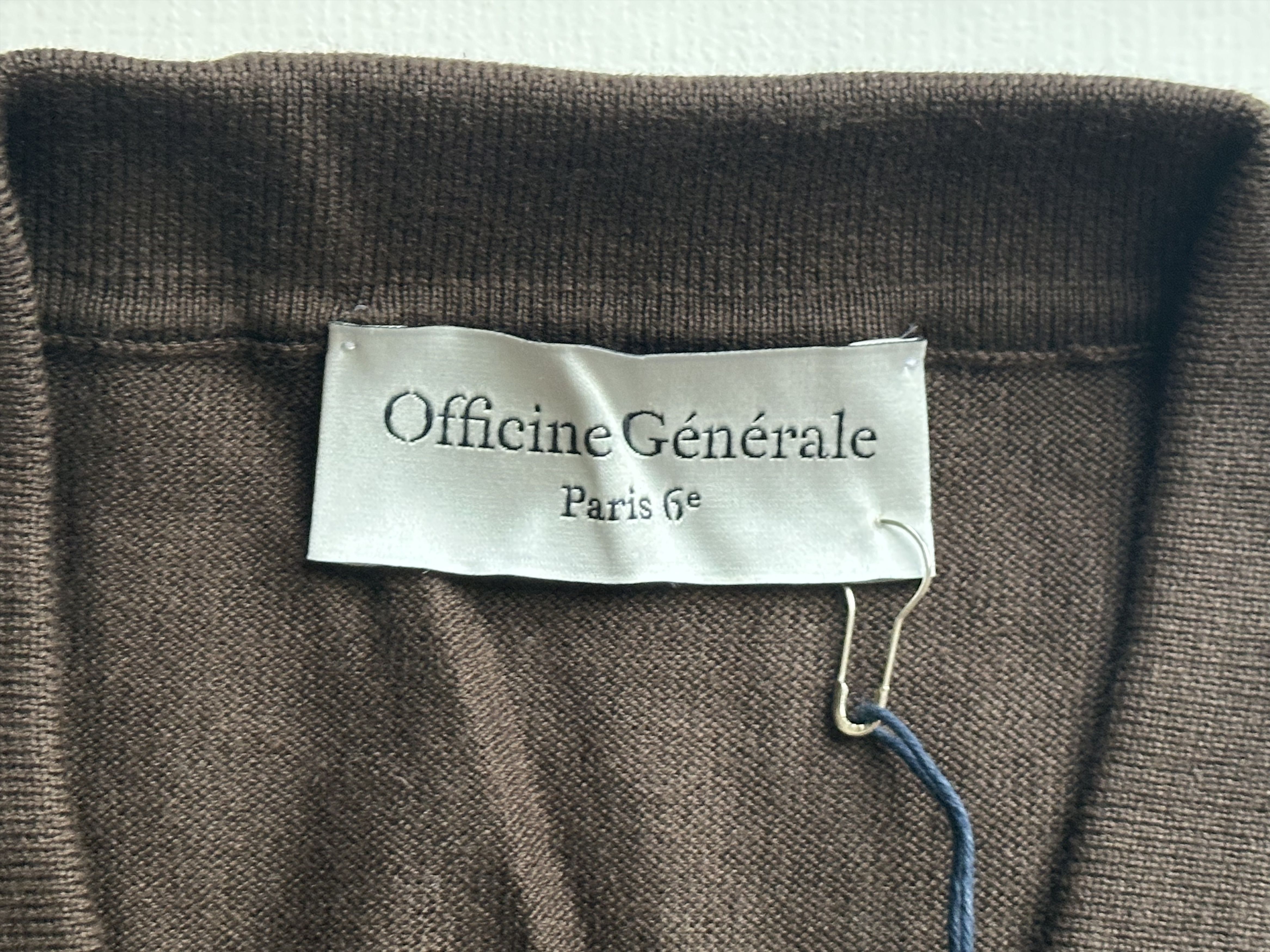 Officine Generale Officine Generale Brutus Oversize Polo - Brown - XXL (NWT) Size US XXL / EU 58 / 5 - 3 Thumbnail