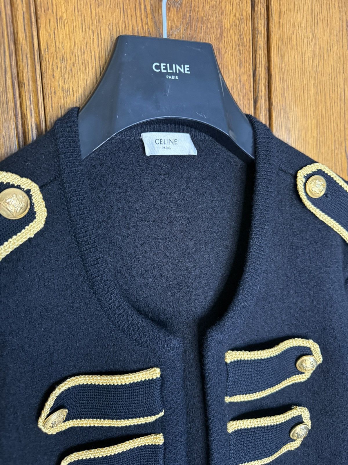 Celine $4k 🤑 Celine military jacket cardigan officer Hedi Slimane Size US S / EU 44-46 / 1 - 14 Thumbnail