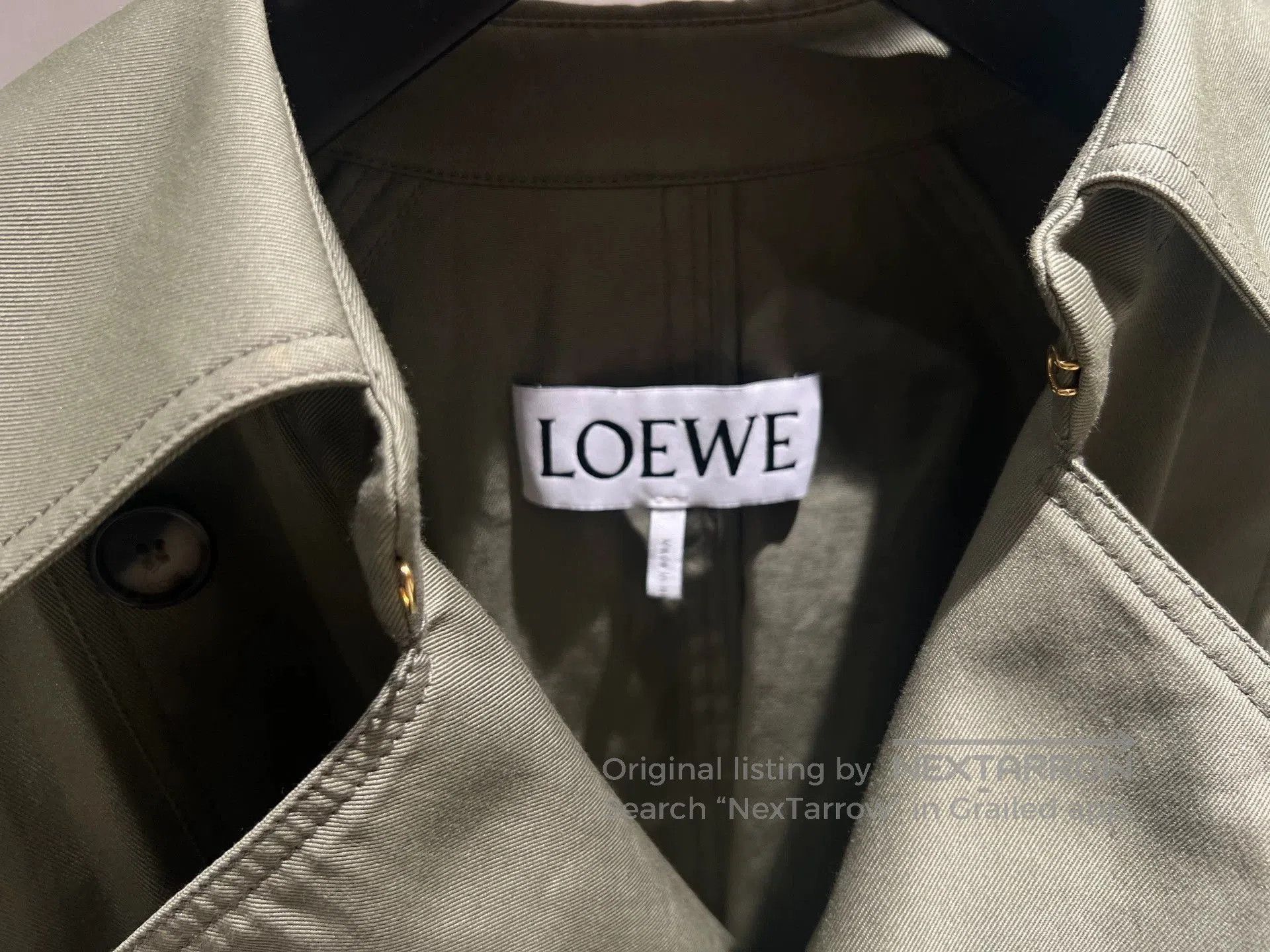 Loewe LOEWE Khaki Short Trench Jacket. Size US XS / EU 42 / 0 - 5 Thumbnail