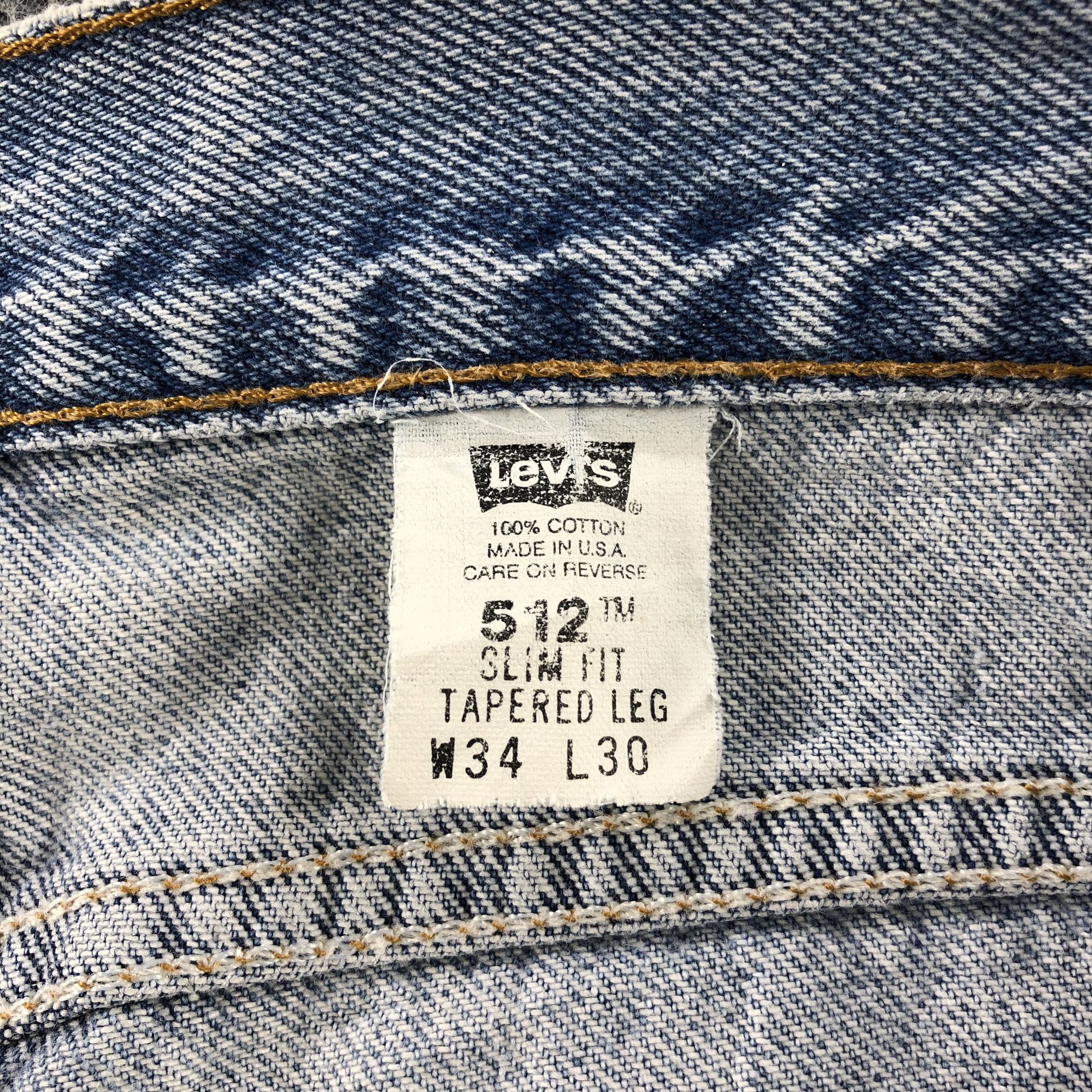 Levi's Vintage 90s Light Wash Levis 512 Jeans-J1217 Size US 33 - 10 Thumbnail