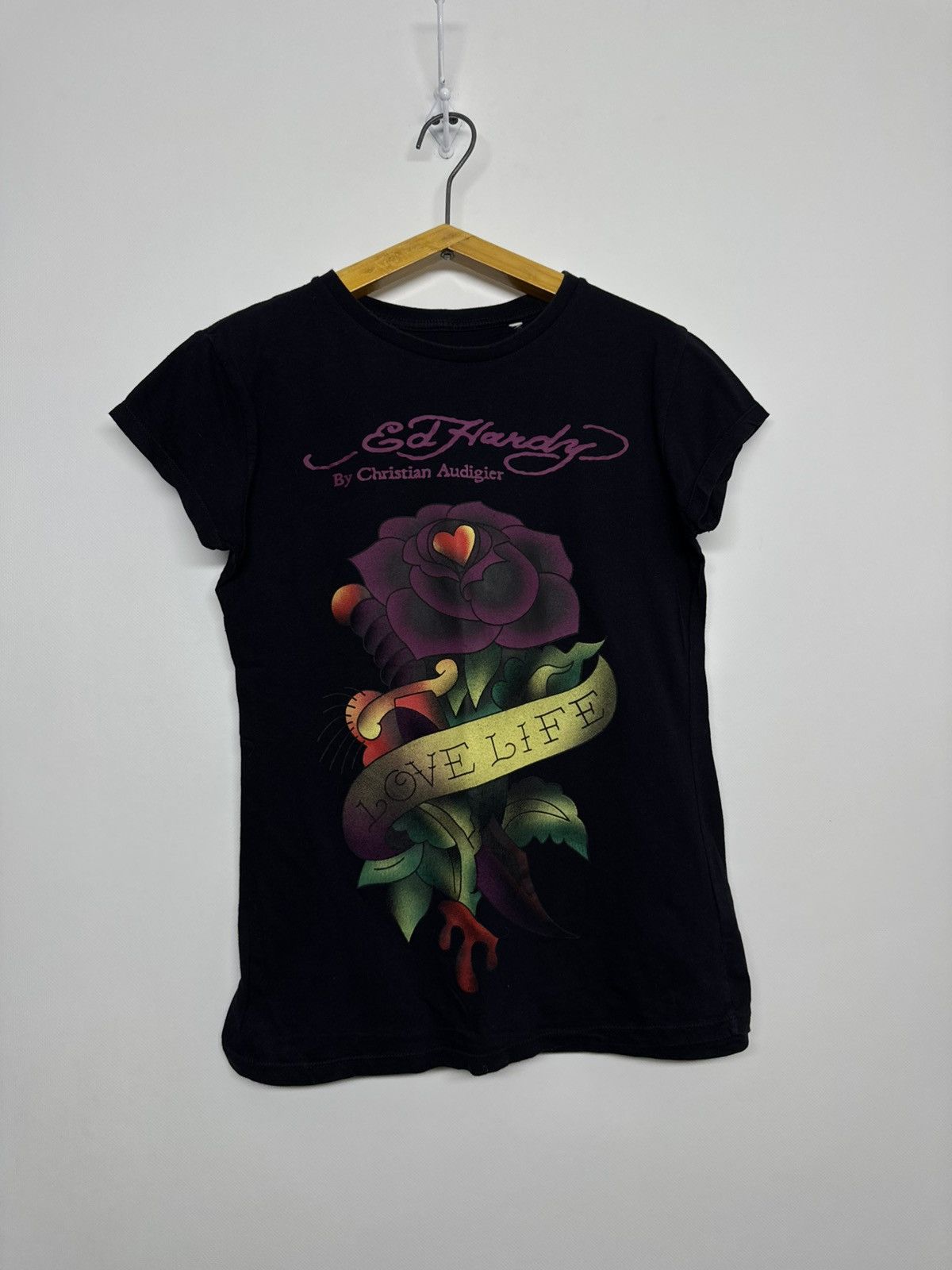Ed Hardy Ed Hardy Surf Tribe Crazy Detailing Distressed T Shirt Size M / US 6-8 / IT 42-44 - 6 Thumbnail