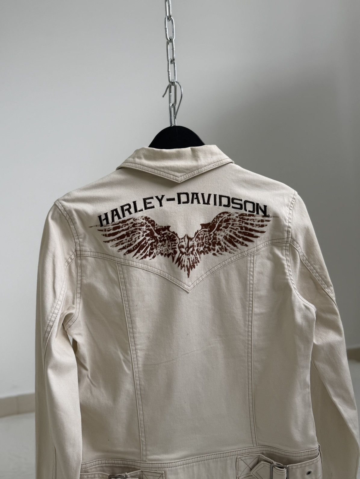 Harley Davidson 00s Harley-Davidson Moto Racing Biker Y2K Malboro Type Jacke Size US M / EU 48-50 / 2 - 3 Thumbnail