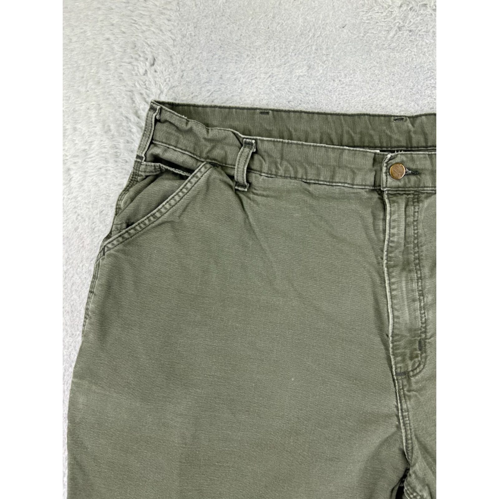 Carhartt VINTAGE Carhartt Shorts Mens 42 Green 100% Cotton Duck Workwear Cargo 9 Inseam Regular Size US 42 / EU 58 - 6 Thumbnail