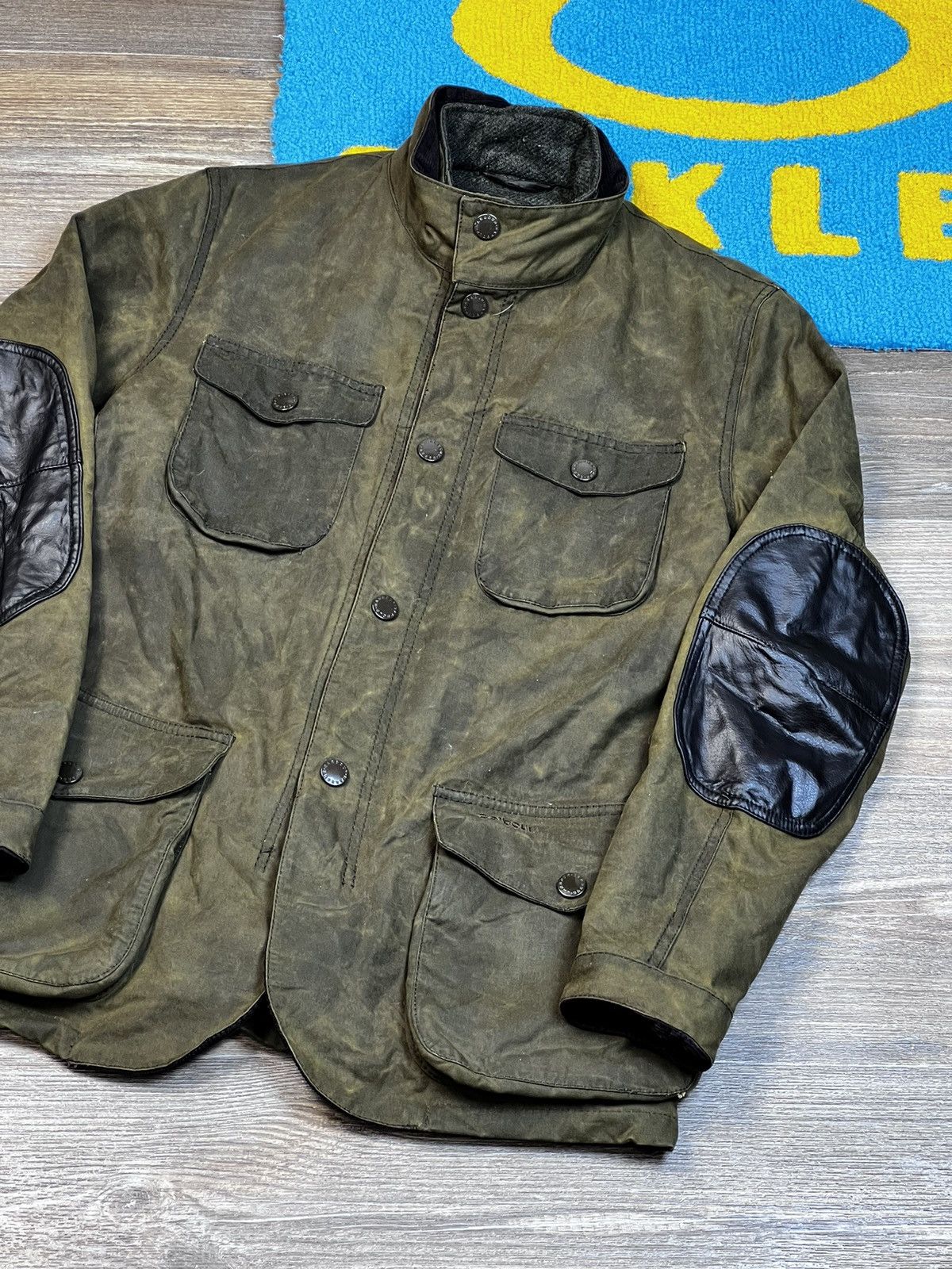 Barbour Barbour Ogston Green Waxed Jacket with Elbow Size US S / EU 44-46 / 1 - 2 Thumbnail