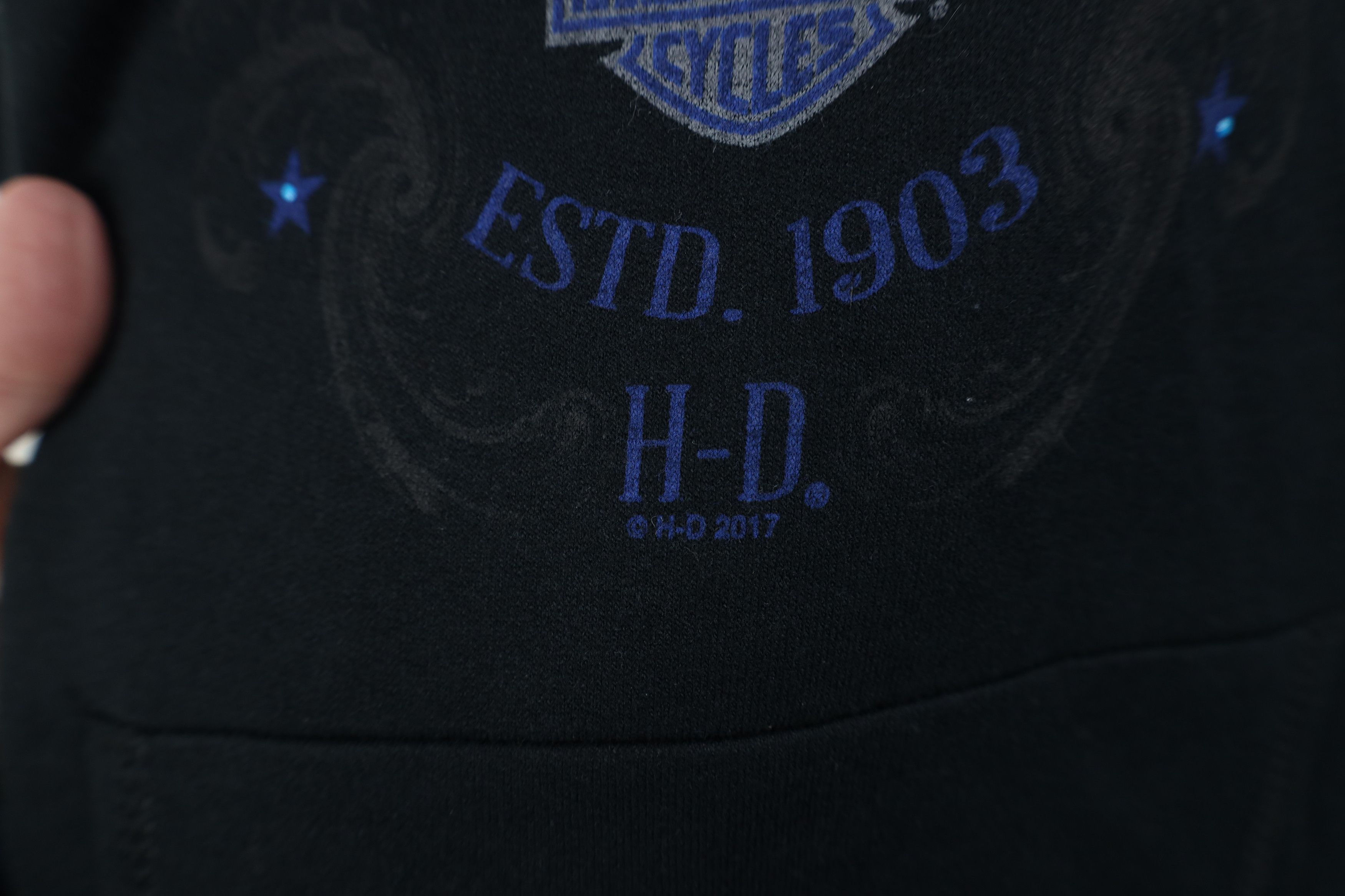Harley Davidson Vintage Y2K Harley Davidson Terry Babydoll Hoodie Sweatshirt Size M / US 6-8 / IT 42-44 - 5 Thumbnail