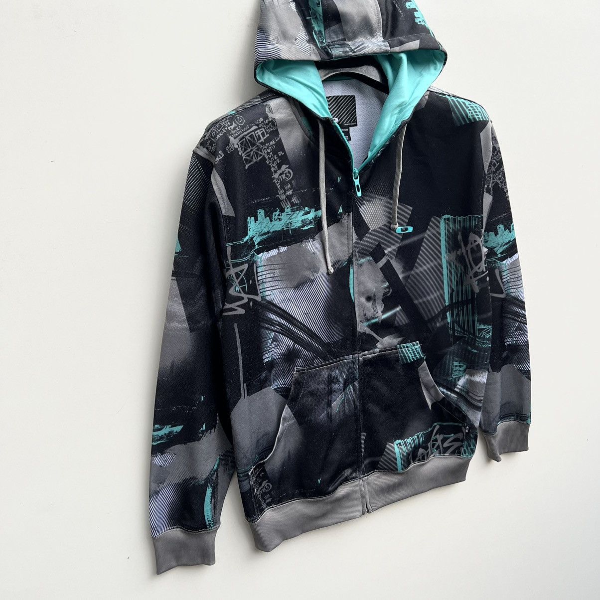 Oakley Oakley Multicolor All Over Print Snowboard Ski Zip Hoodie Size US M / EU 48-50 / 2 - 2 Thumbnail