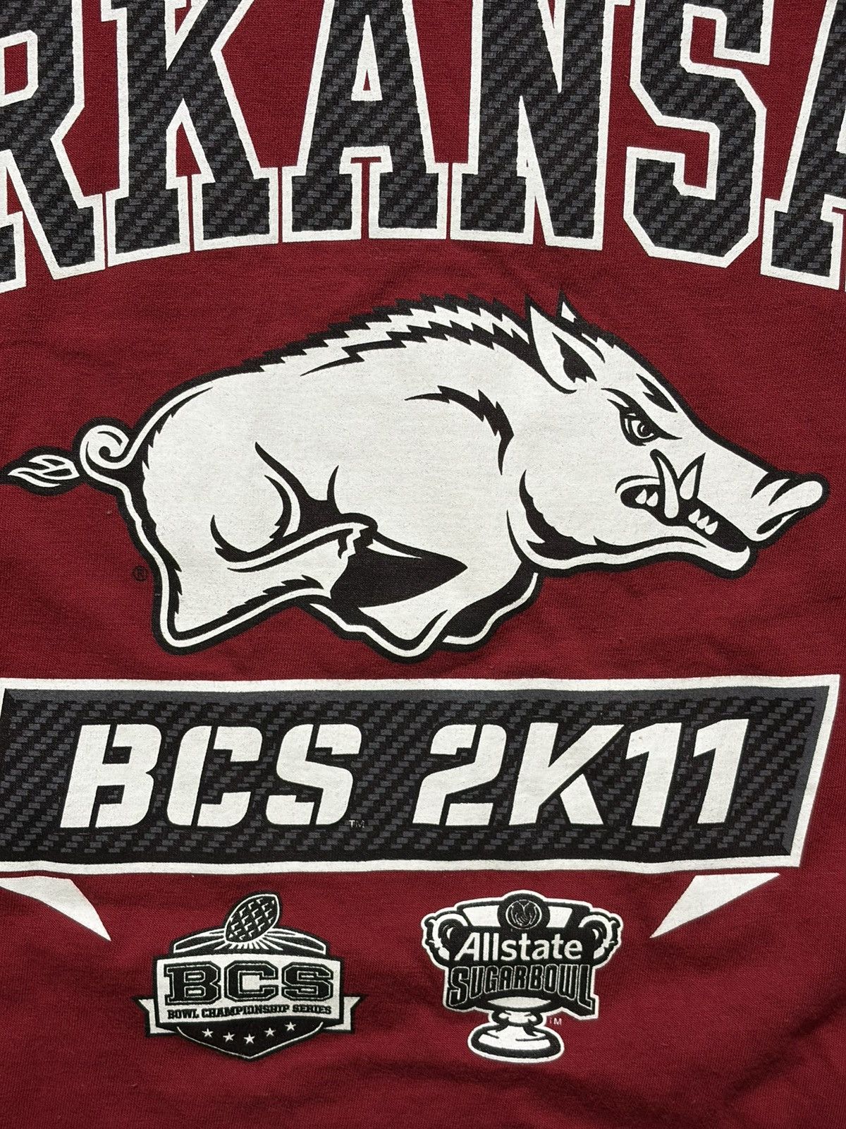 Nike Nike Arkansas Razorbacks BCS 2K11 Sugar Bowl Long Sleeve Tee Size US M / EU 48-50 / 2 - 2 Thumbnail