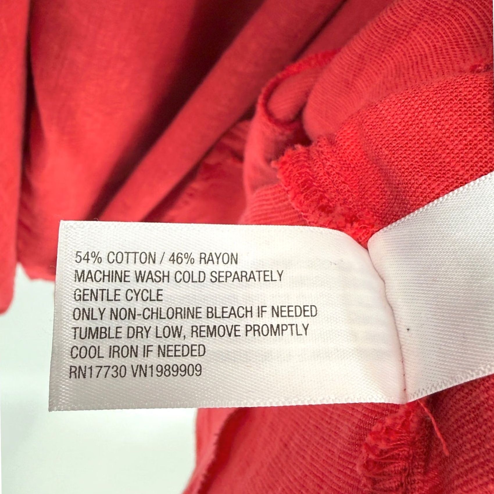 Vintage Universal Thread Dress Womens 2XL Red Neck Puff Sleeve Mini Cotton Rayon Pocketed Size XXL / US 16-18 / IT 52-54 - 7 Thumbnail