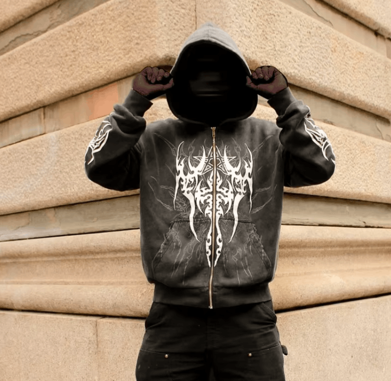 Japanese Brand zipper oversized hoodies Size US XL / EU 56 / 4 - 9 Thumbnail