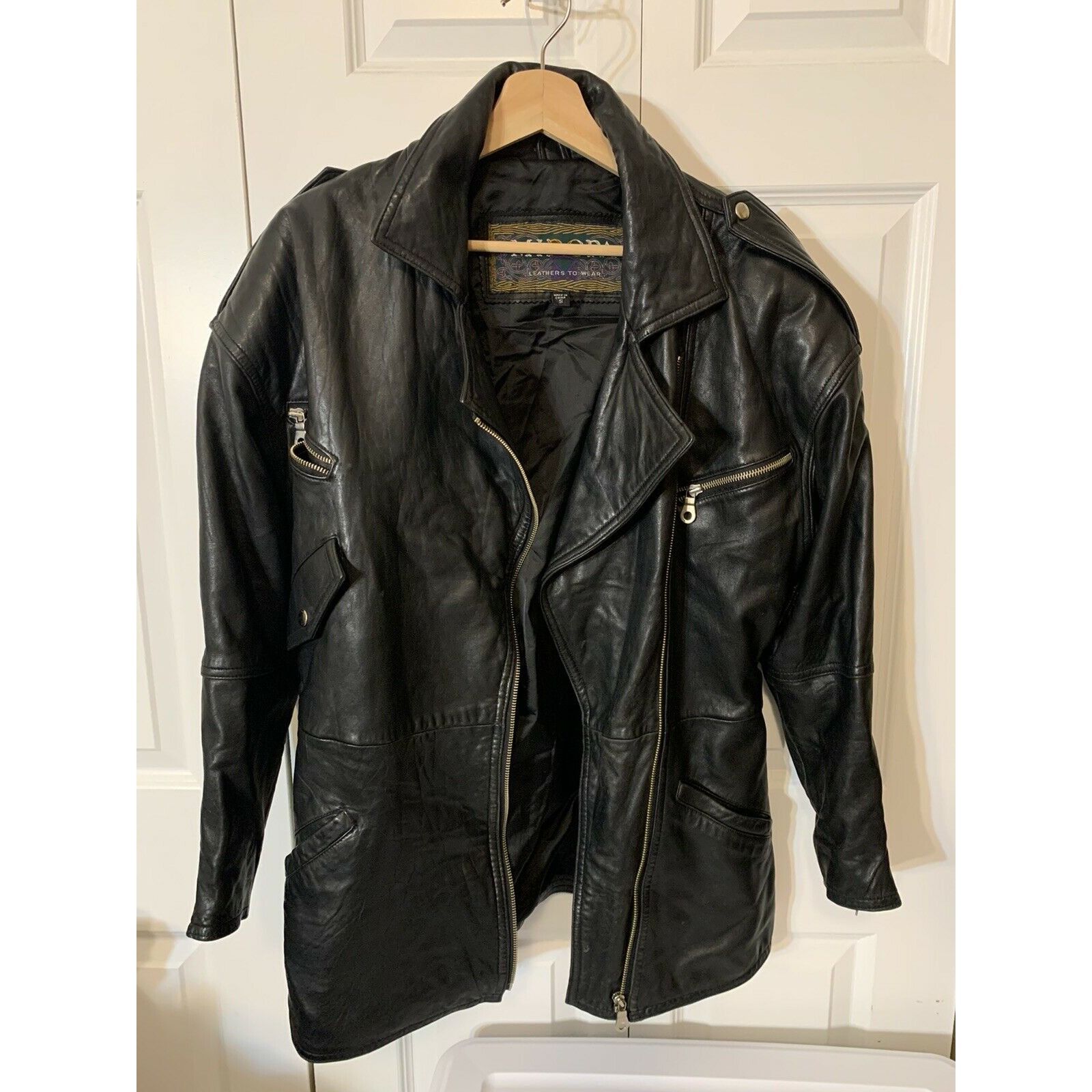 Vintage Vtg Miropa Black Leather Jacket Men’s Sz S Size US S / EU 44-46 / 1 - 1 Thumbnail
