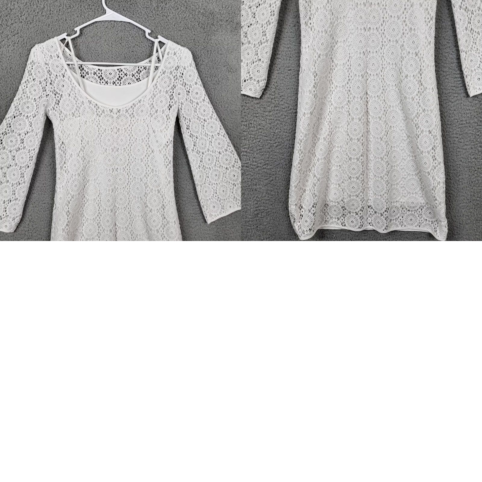 Lilly Pulitzer Lilly Pulitzer Women's Topanga White Lining Lace Dress XXS Dress White Lined Solid A-Line Casual XXS Womens Size XXS / US 00 / IT 34 - 9 Thumbnail